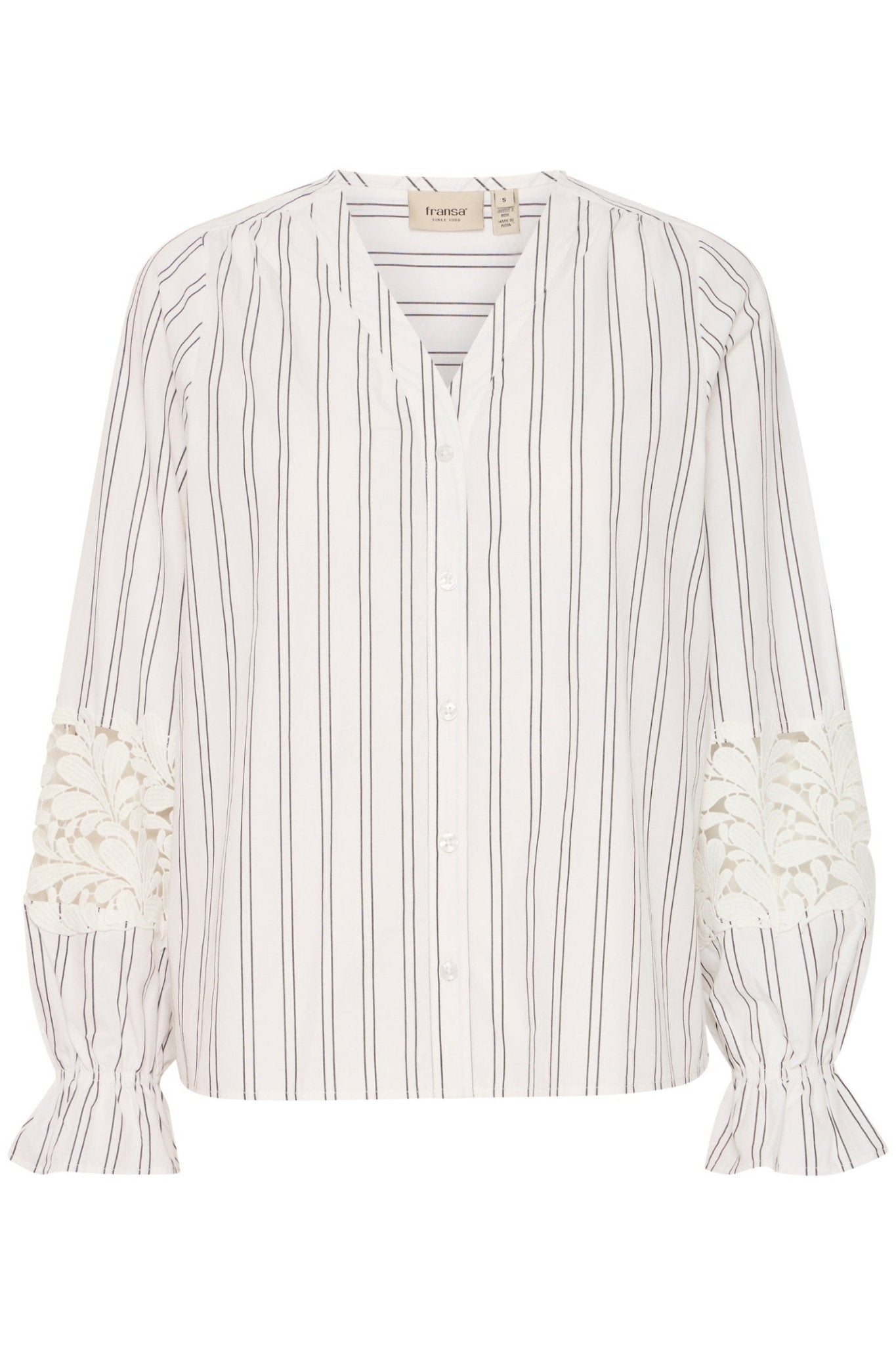 fransa-20615467-frfibe-sh-1-white-striped-cotton-blouse-with-lace-sleeve-detail-Dotique-