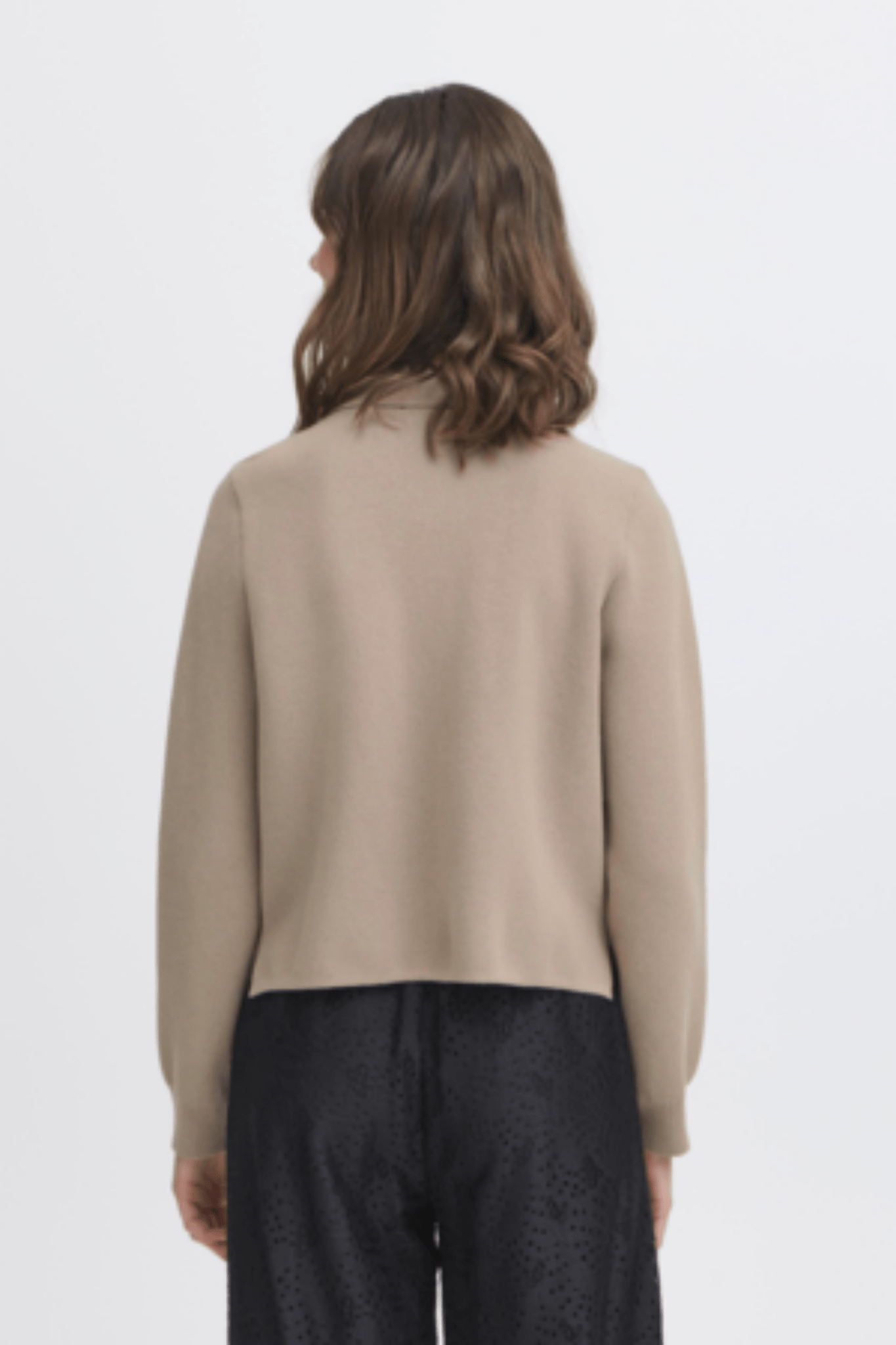 Fransa 20615499 FRITA Desert Taupe Cardigan - Dotique - Fransa