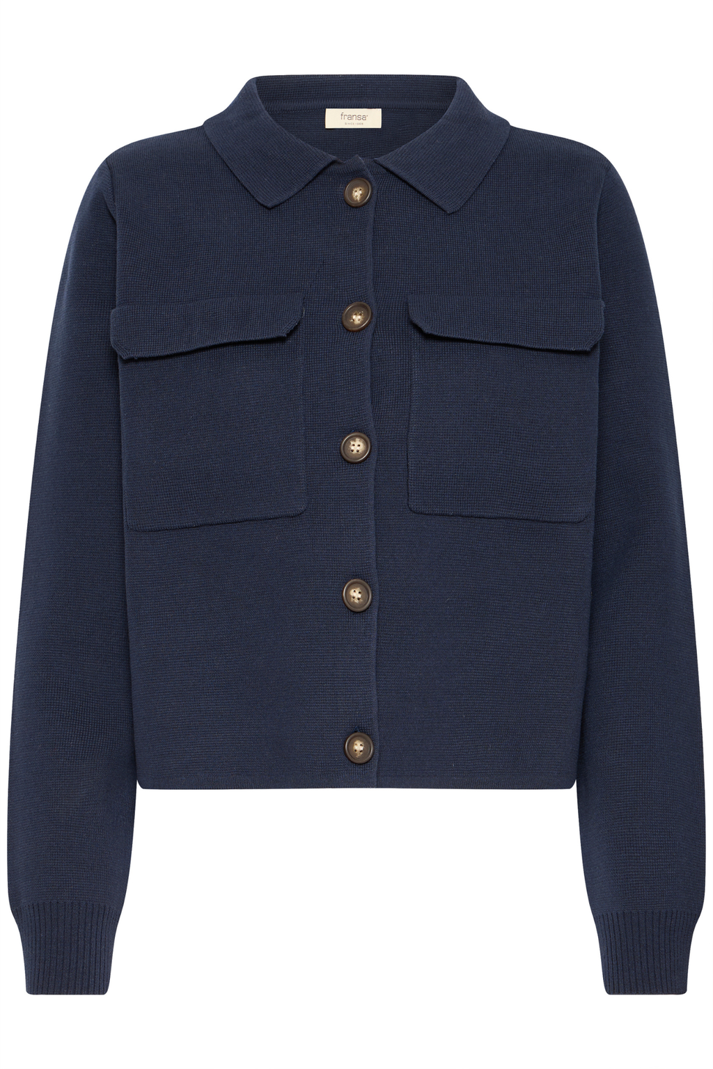 Fransa FRITA cardigan in Navy Blazer at Dotique