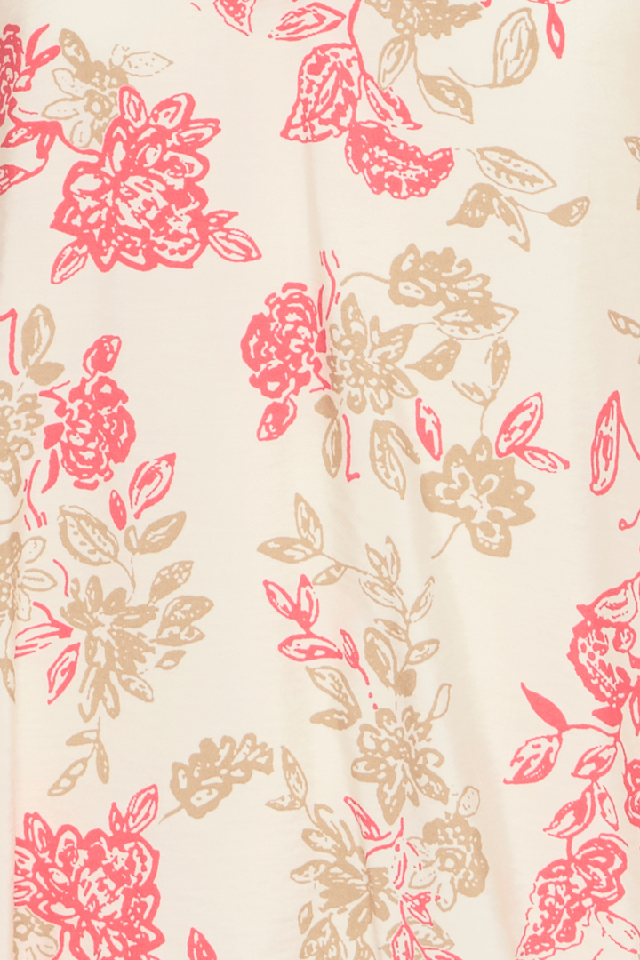 Fransa 20615566 FRTINE BL 2 Whisper White with Teaberry Floral Blouse - Dotique