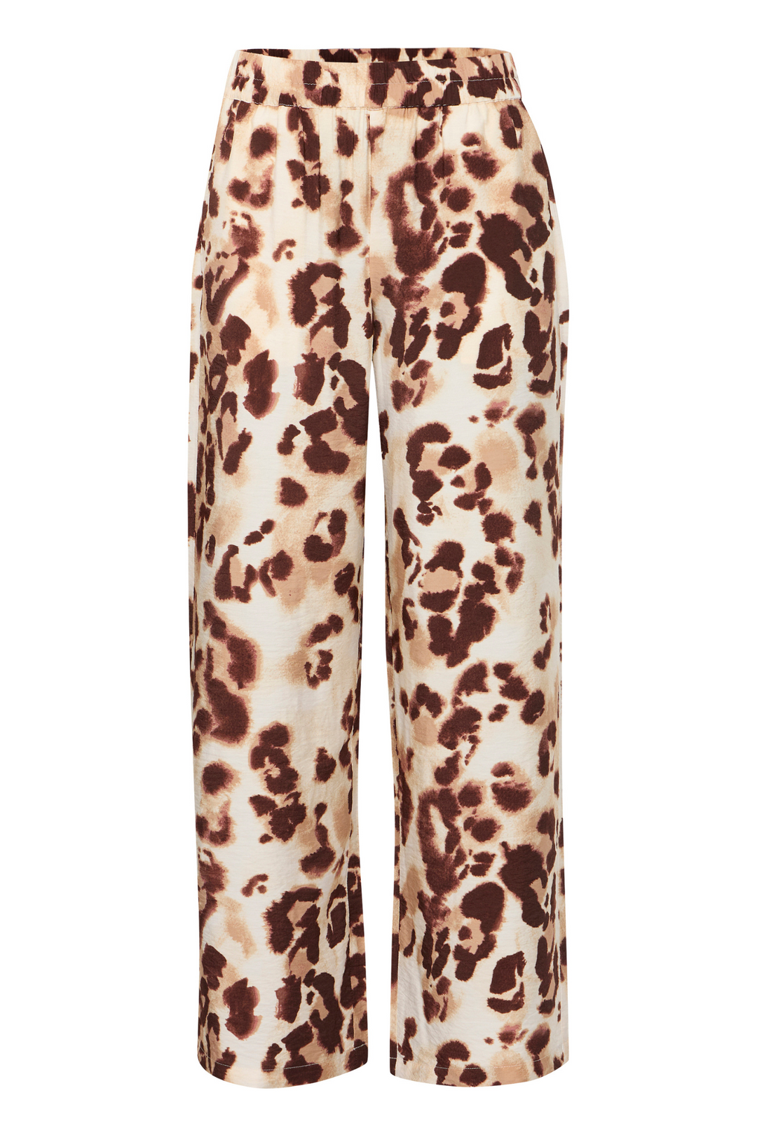 Fransa 20615621 FRLEONA PA 1 Wide Leg Trouser Brown Leopard Art