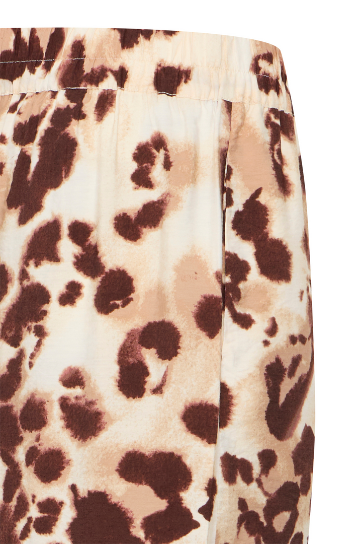 Fransa 20615621 FRLEONA PA 1 Wide Leg Trouser Brown Leopard Art