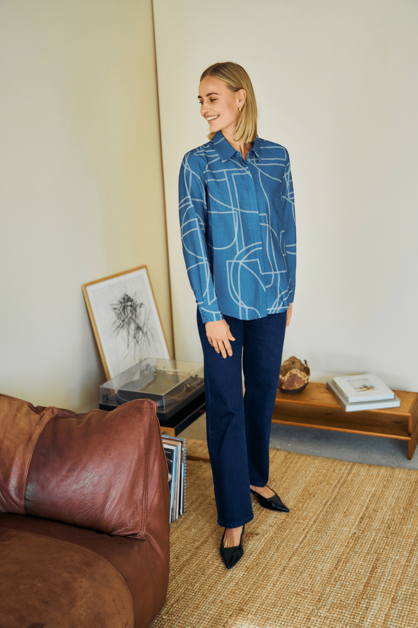 Fransa 20615854 FRLUXE HANNA Dark Blue Jeans L30 - Dotique - Fransa
