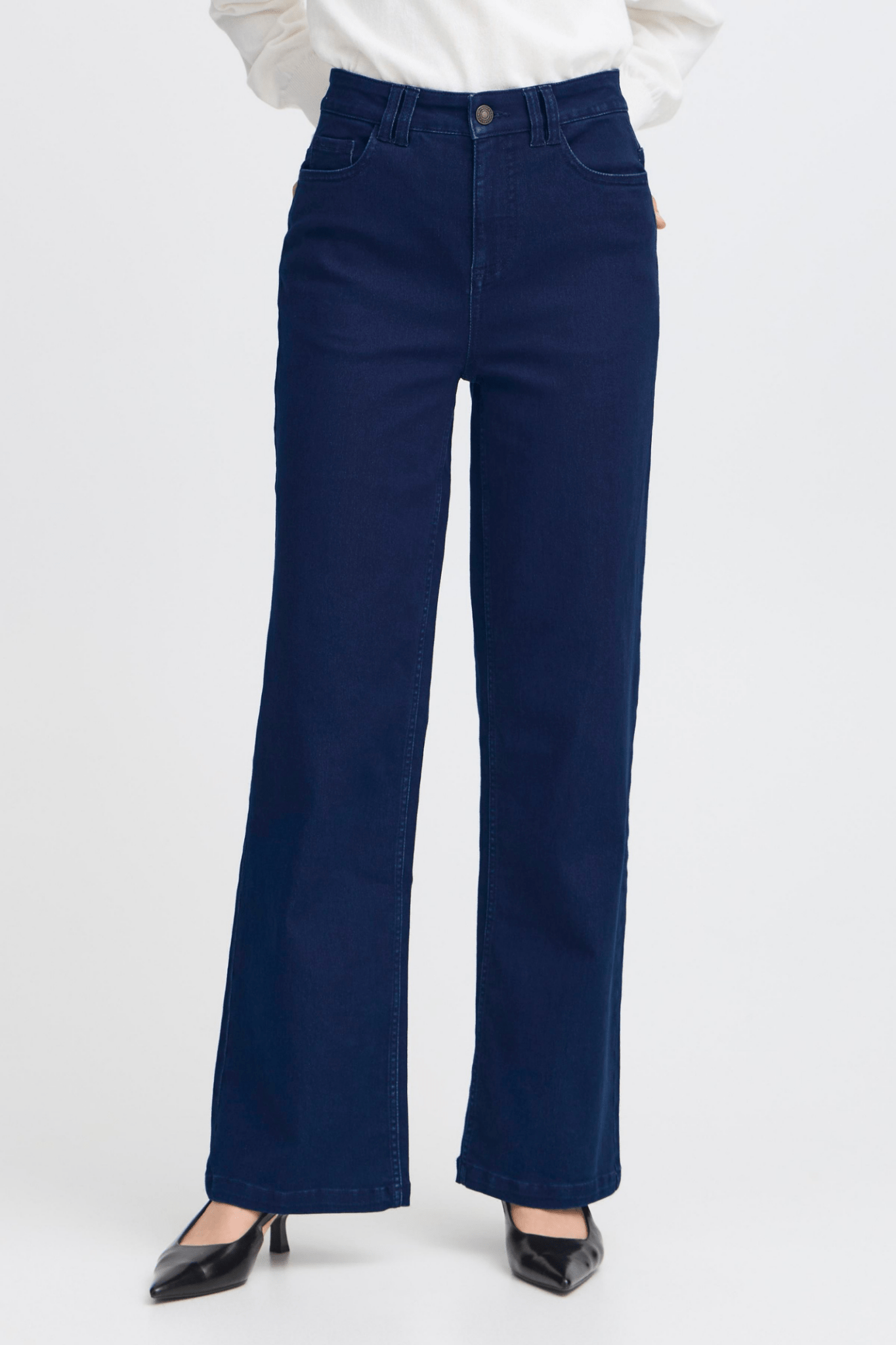 Fransa 20615854 FRLUXE HANNA Dark Blue Jeans L30 - Dotique - Fransa