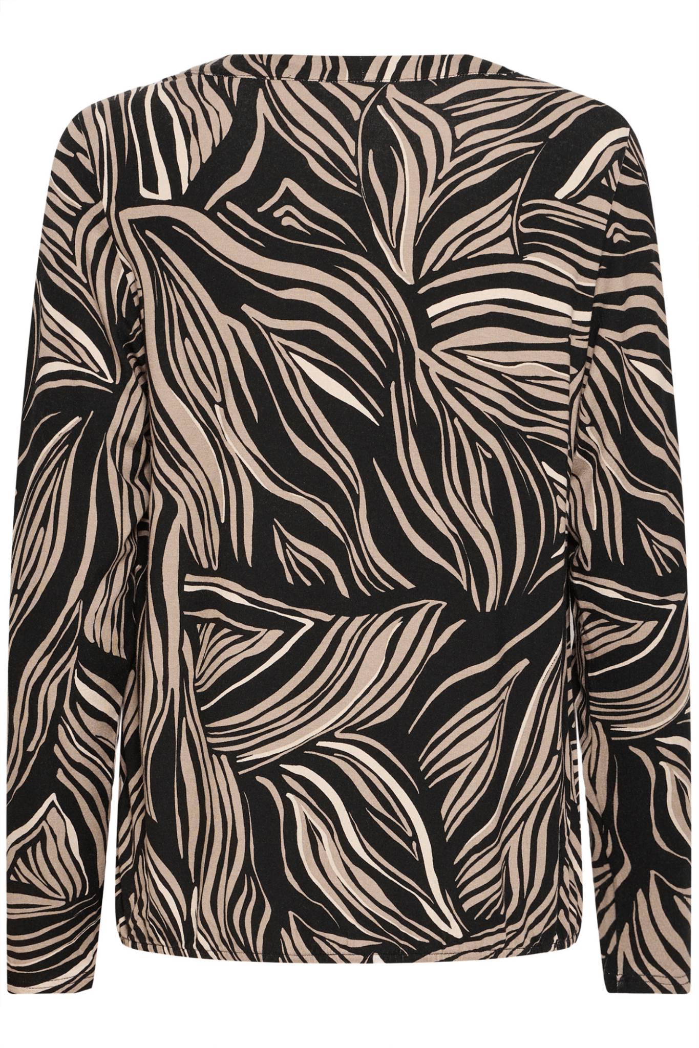 Fransa Frflora black art print v-neck long-sleeved top, from Dotique

