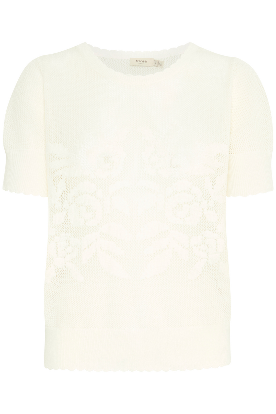 Fransa 20615952 FRHEDDA PU 1 T-Shirt Jumper Whisper White