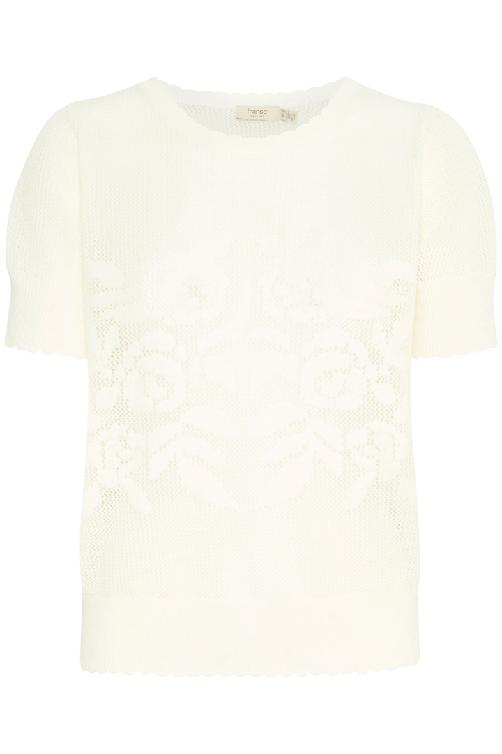 Fransa 20615952 FRHEDDA PU 1 T-Shirt Jumper Whisper White
