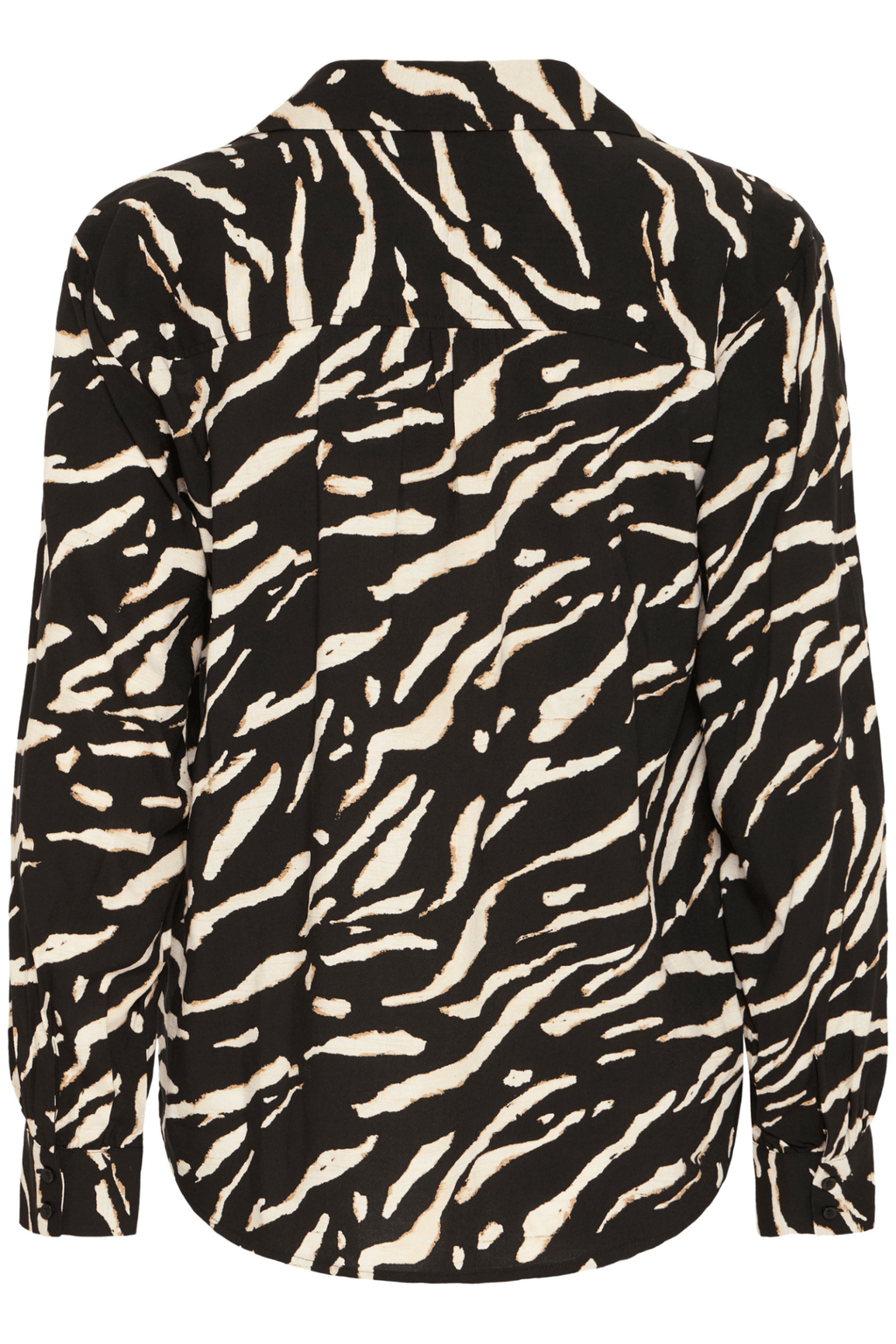 Fransa Frflowy black art print blouse with long sleeves, Dotique collection

