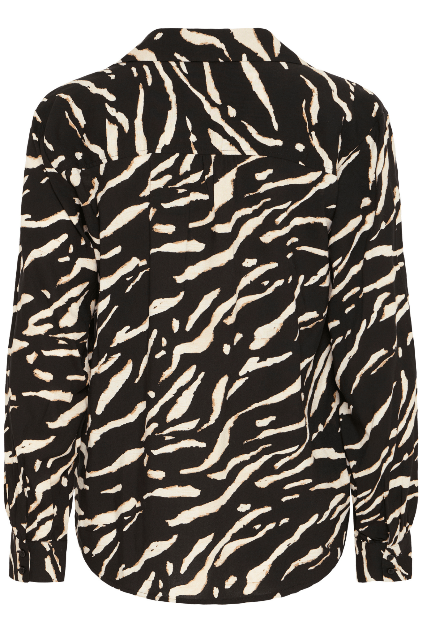 Fransa Frflowy black art print blouse with long sleeves, Dotique collection

