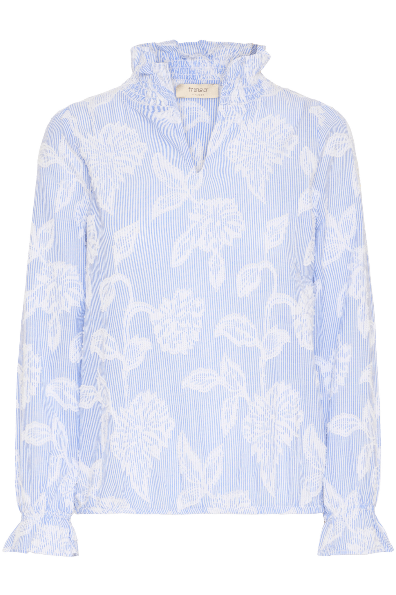 Fransa 20616005 FRLANI BL Cashmere Blue Blouse - Dotique - Fransa