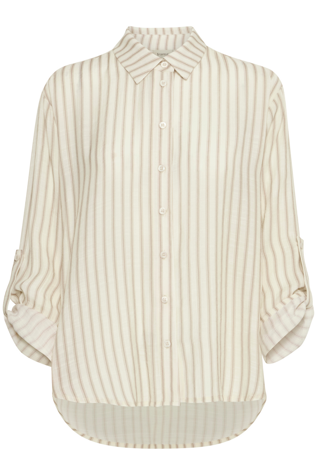 Fransa 20616097 FRALYSSA SH 1 Shirt Silver Mink Stripes