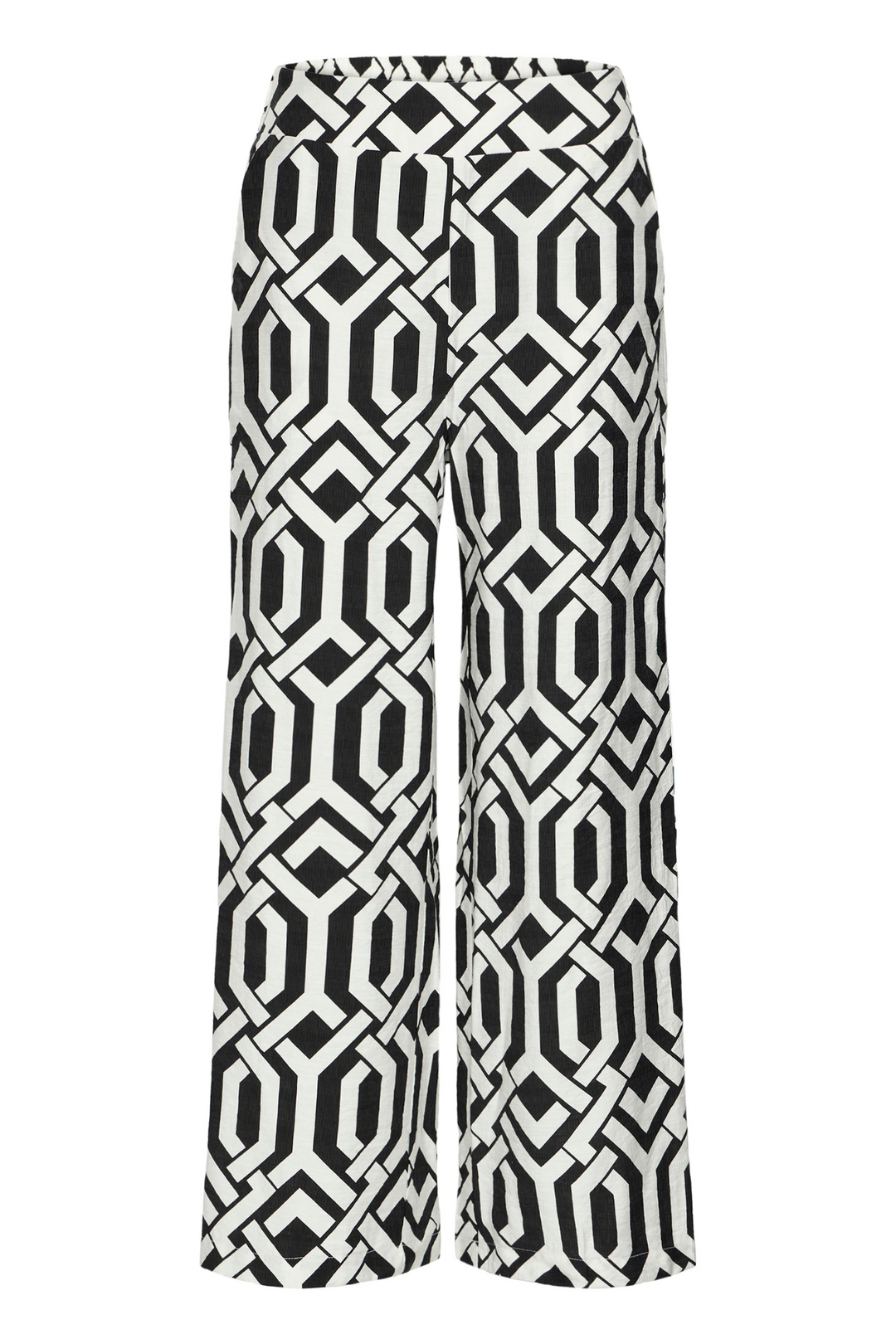 Fransa 20616207 FRARIANA PA 4 Wide Leg Trouser Whisper White Black