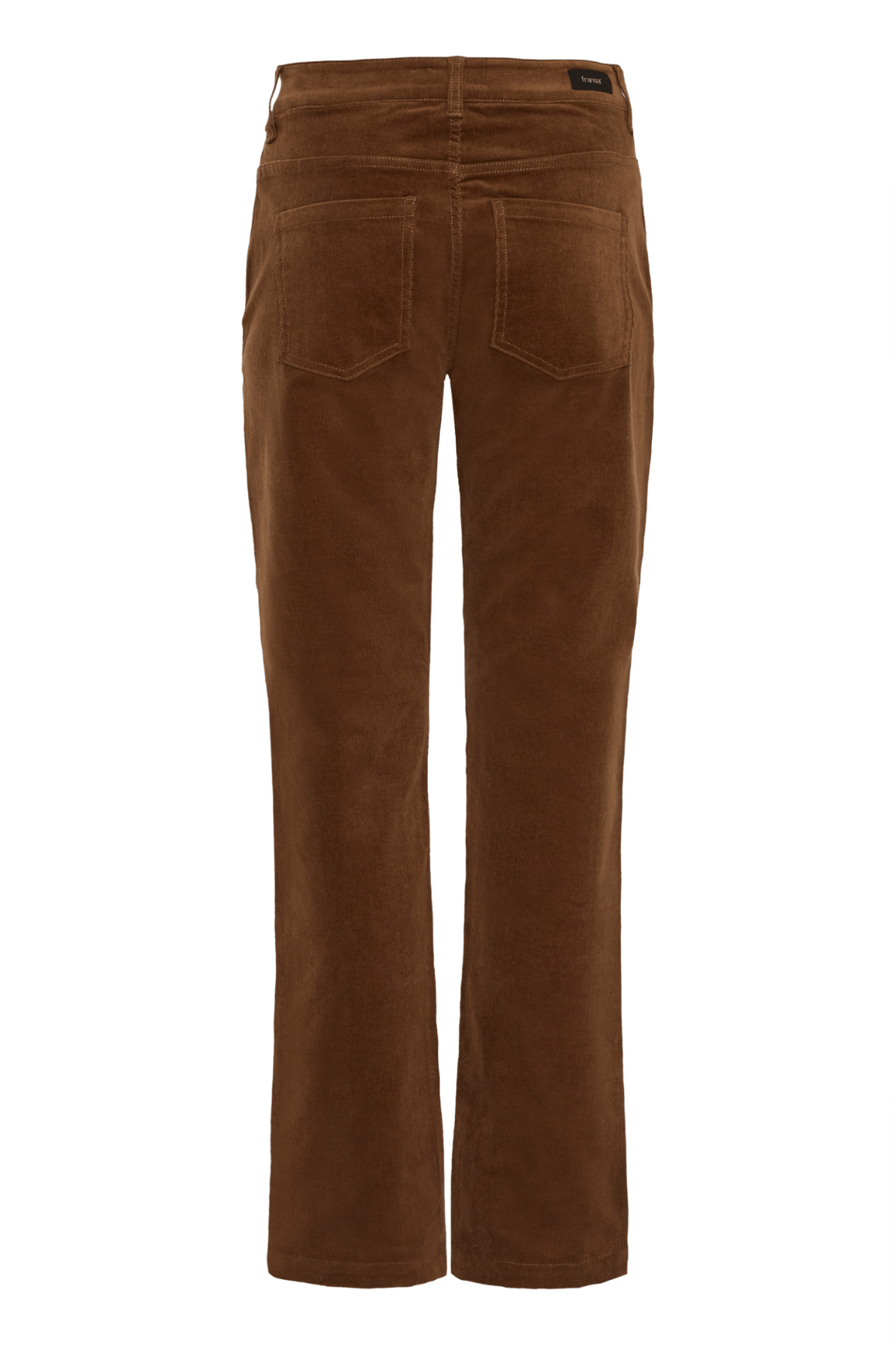 Fransa 20617001 FRtean Tessa Needle Cord Straight Leg Brown Trousers Coco - Dotique - Fransa