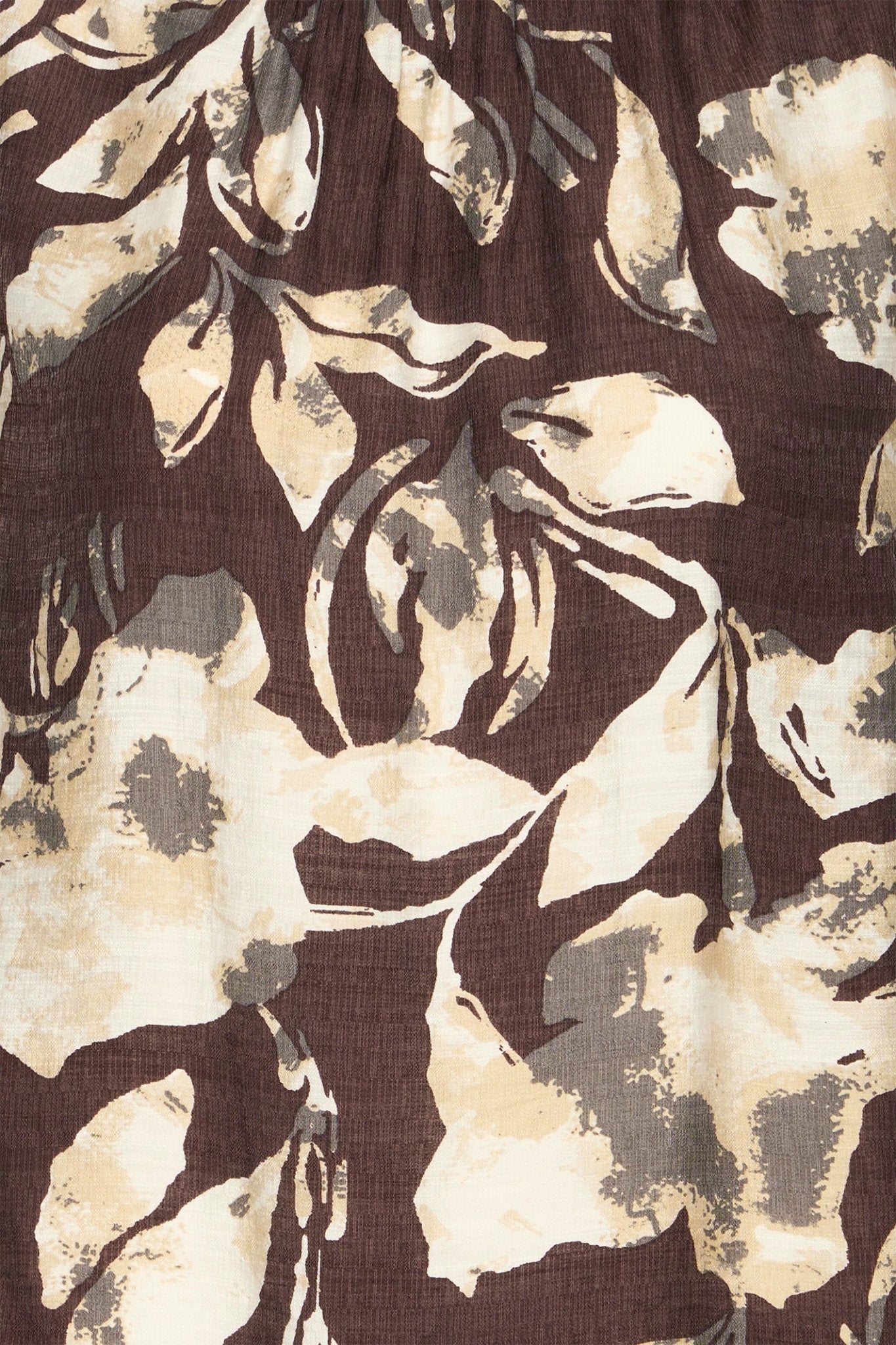 Fransa 20617195 FrAriana Floral Fudge Brown Print Blouse - Dotique - Fransa