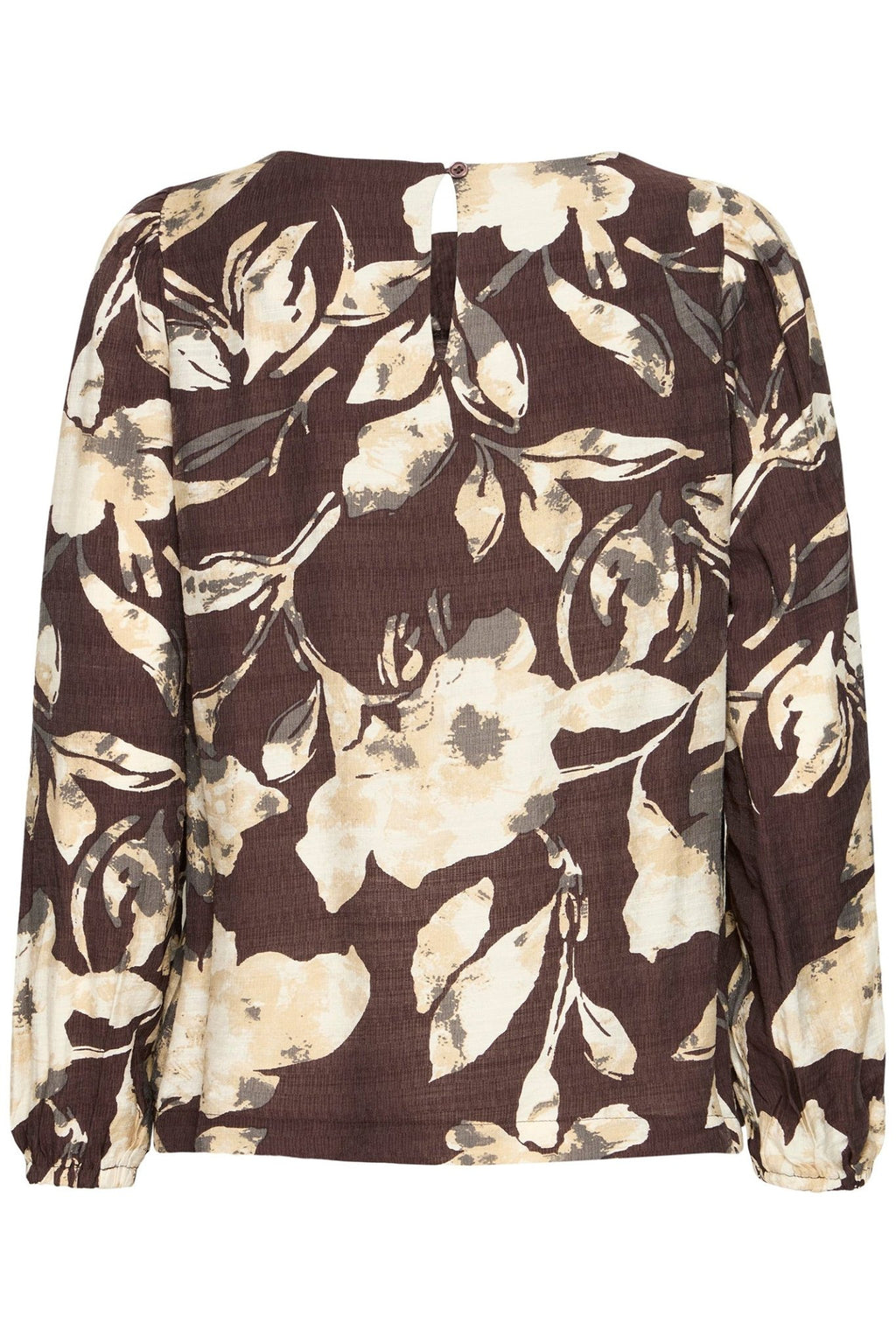 Fransa 20617195 FrAriana Floral Fudge Brown Print Blouse - Dotique - Fransa