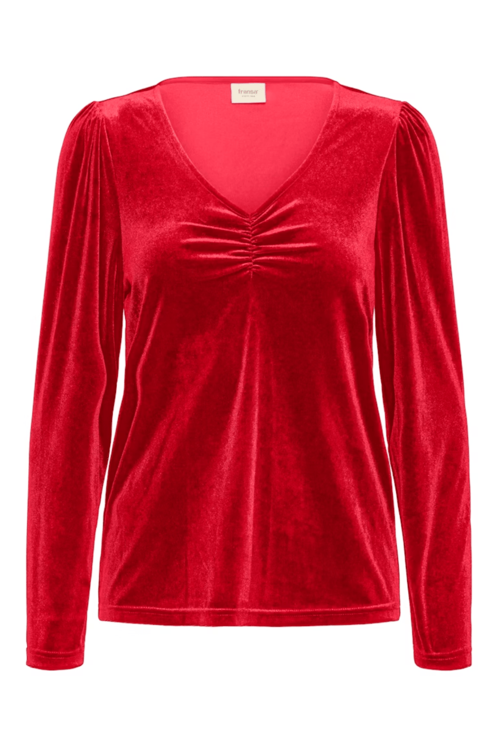 Fransa 20617222 FRCASSANDRA BL 2 Velvet Top Chili Pepper - Dotique - Fransa