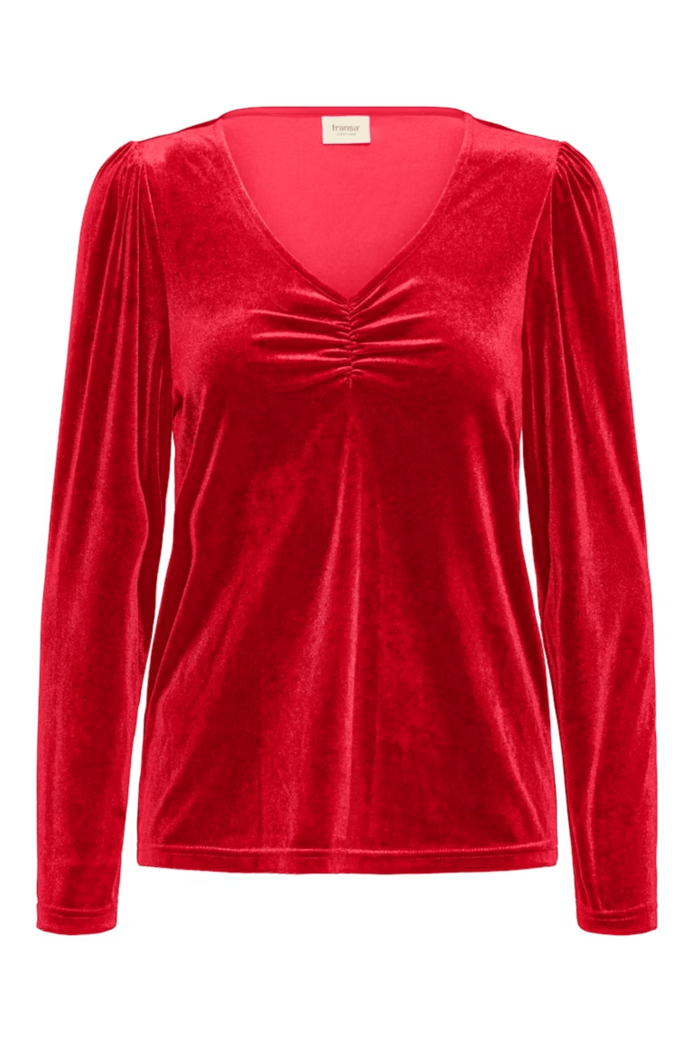 Fransa 20617222 FRCASSANDRA BL 2 Velvet Top Chili Pepper - Dotique - Fransa