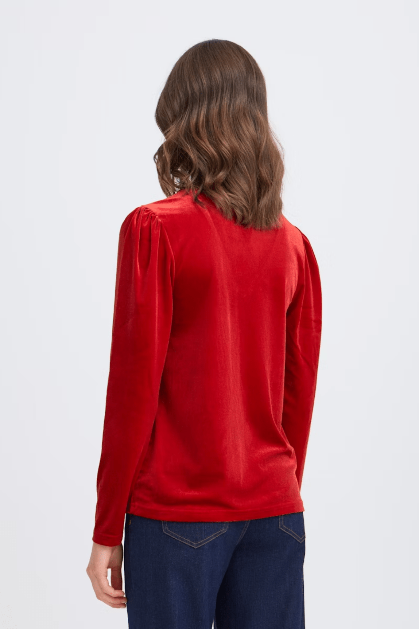 Fransa 20617222 FRCASSANDRA BL 2 Velvet Top Chili Pepper - Dotique - Fransa