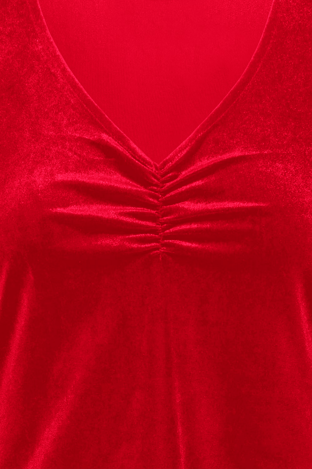 Fransa 20617223 FRCASSANDRA DR 5 Velvet V - Neck Fit and Flare Dress Chili Pepper - Dotique - Fransa