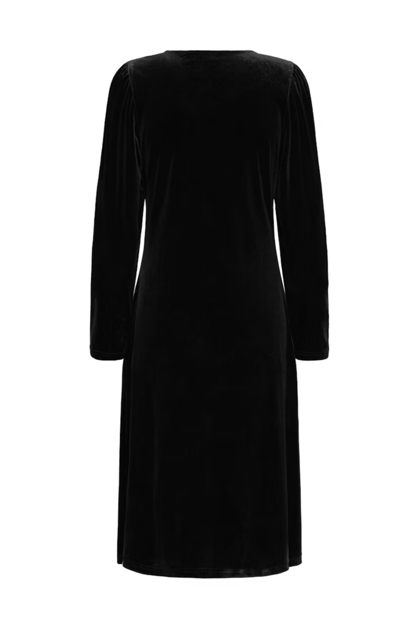 Fransa 20617223 FRCASSANDRA DR 5 Velvet V - Neck Fit and Flare Dress Meteorite - Dotique - Fransa