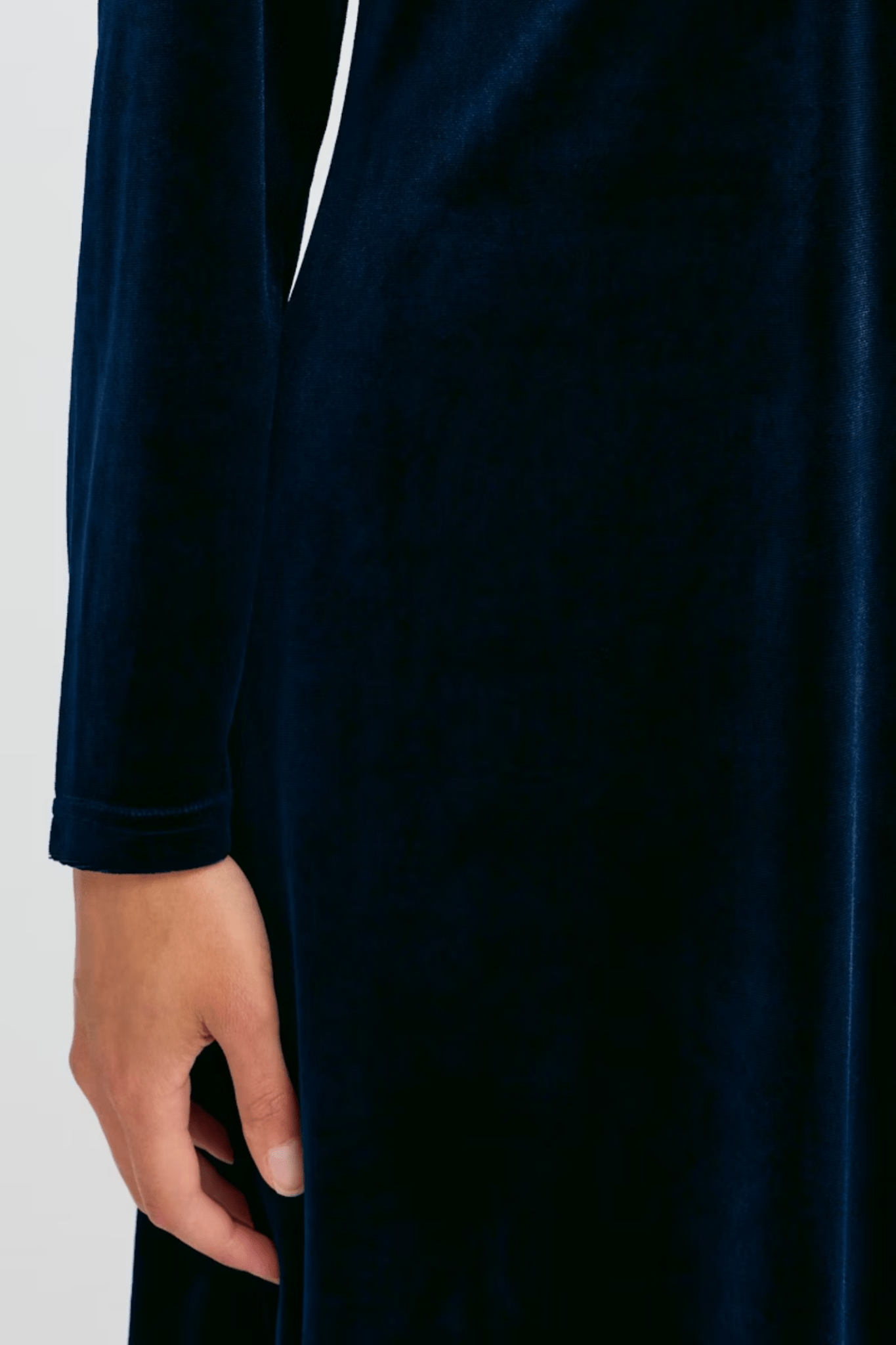 Fransa 20617223 FRCASSANDRA DR 5 Velvet V - Neck Fit and Flare Dress Nightsky - Dotique - Fransa