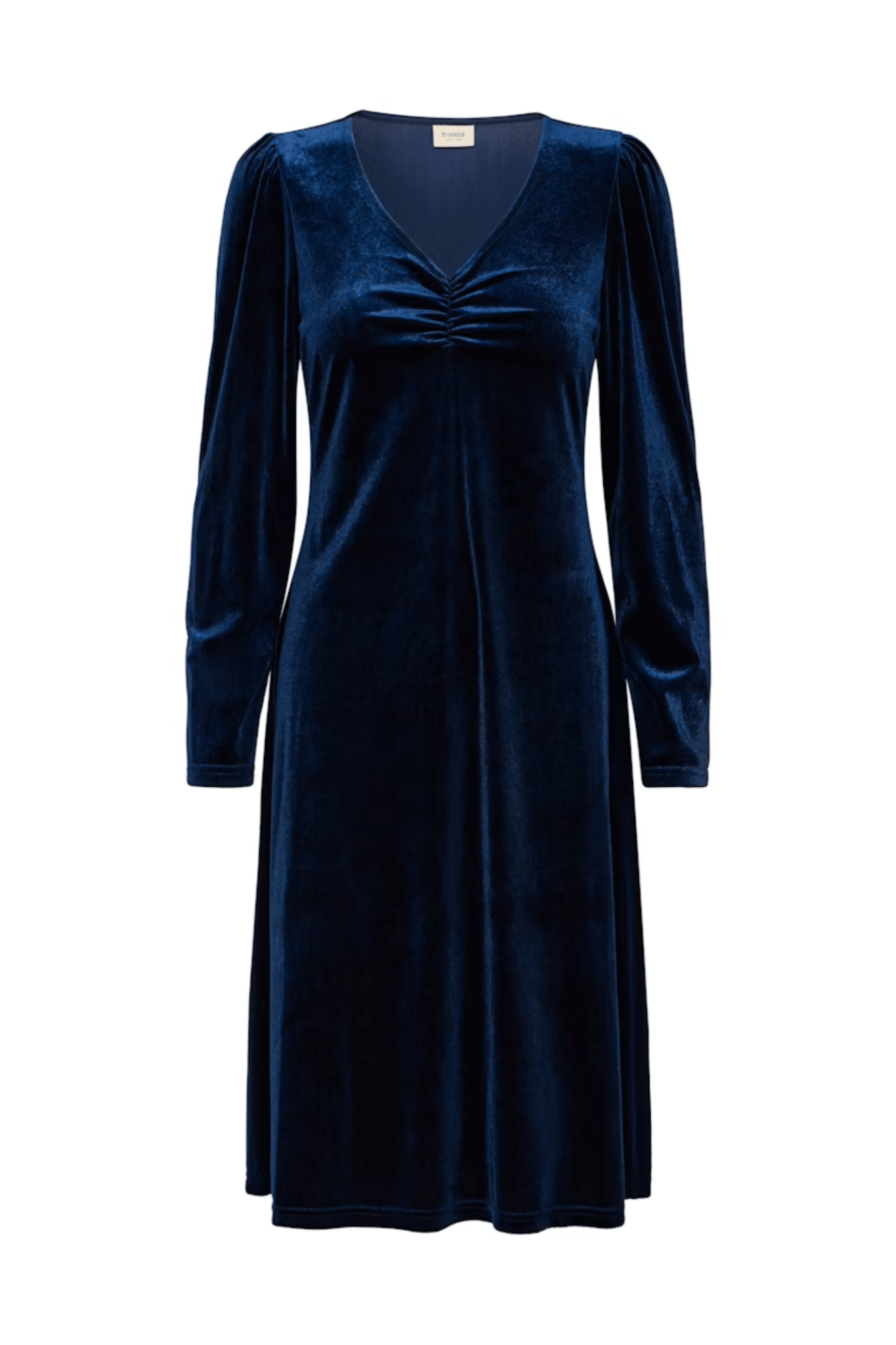 Fransa 20617223 FRCASSANDRA DR 5 Velvet V - Neck Fit and Flare Dress Nightsky - Dotique - Fransa