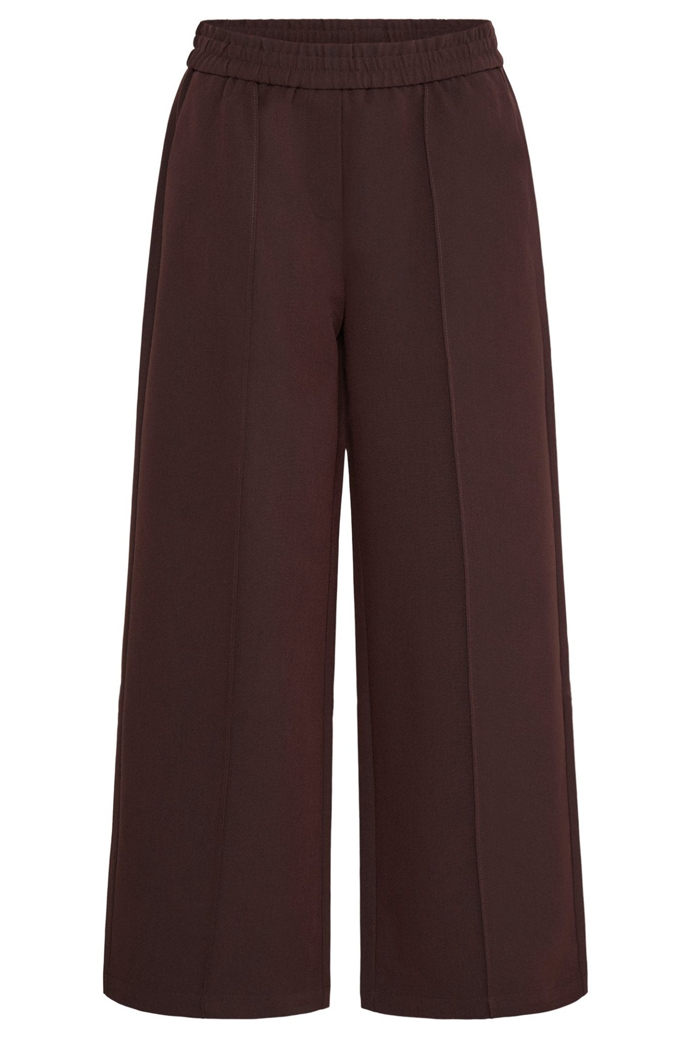 Fransa 20617264 FRABIGAIL Fudge Brown Melange Pull - On wide Leg Trousers - Dotique - Fransa