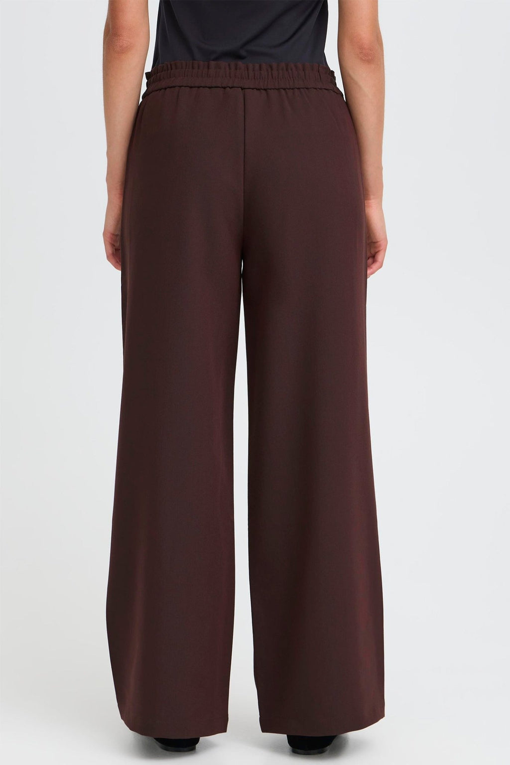 Fransa 20617264 FRABIGAIL Fudge Brown Melange Pull - On wide Leg Trousers - Dotique - Fransa