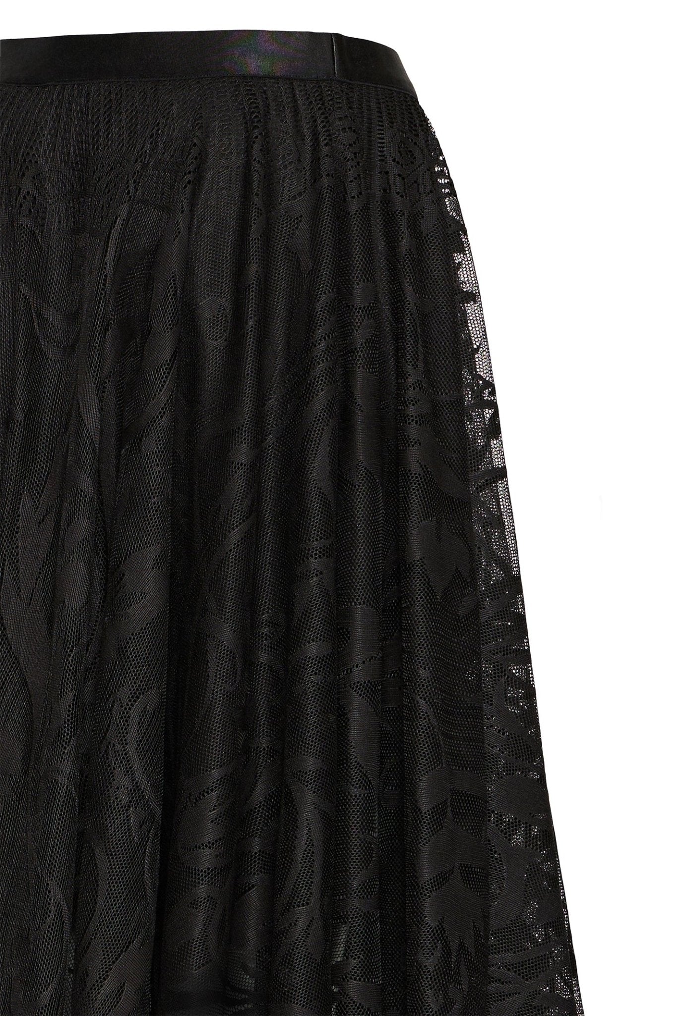 Fransa 20617281 FRLACIA Meteorite Black Lace Midi Skirt - Dotique - Fransa