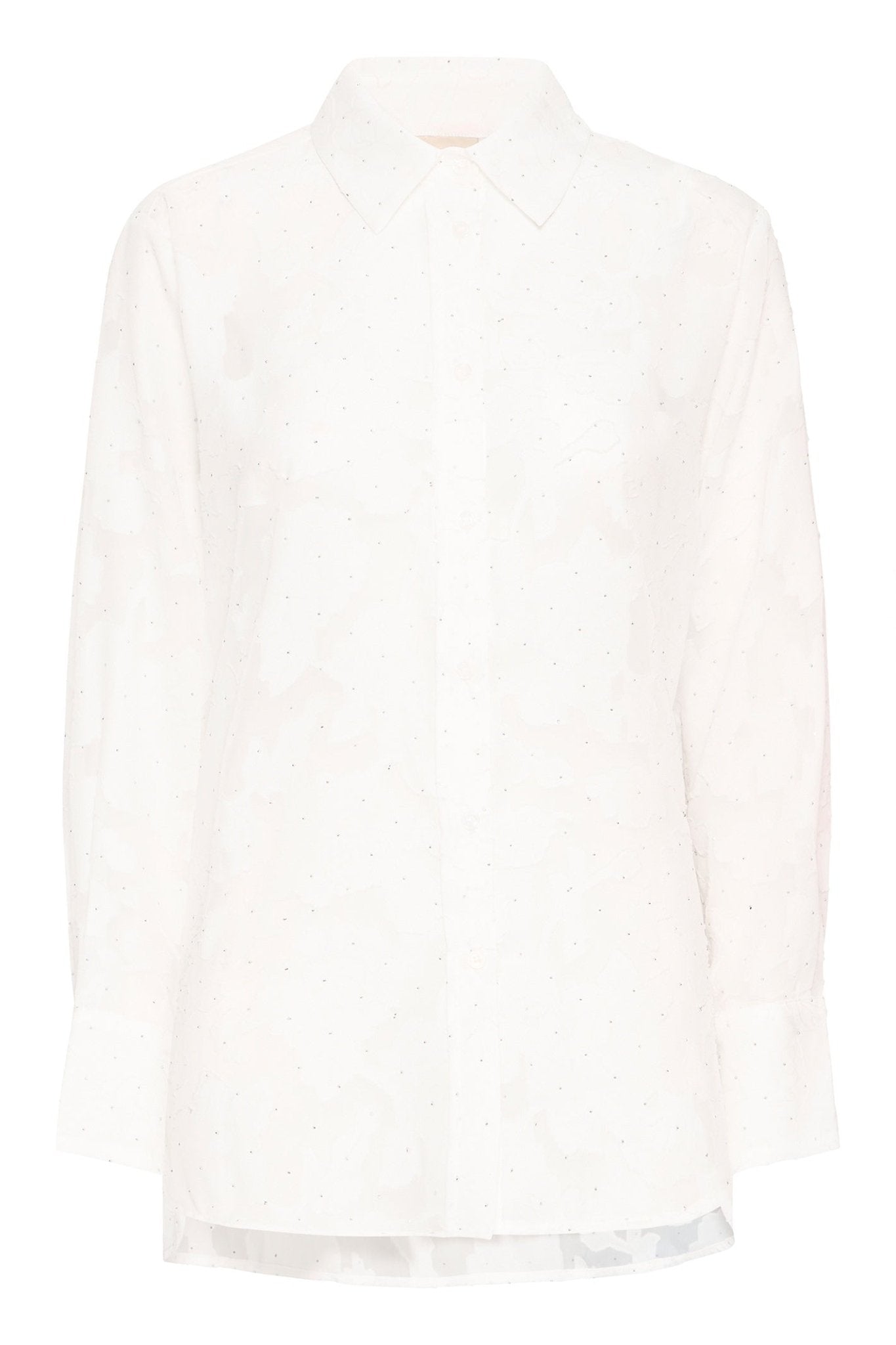 Fransa 20617288 FRRHINESTONE White Embellished Shirt - Dotique - Fransa