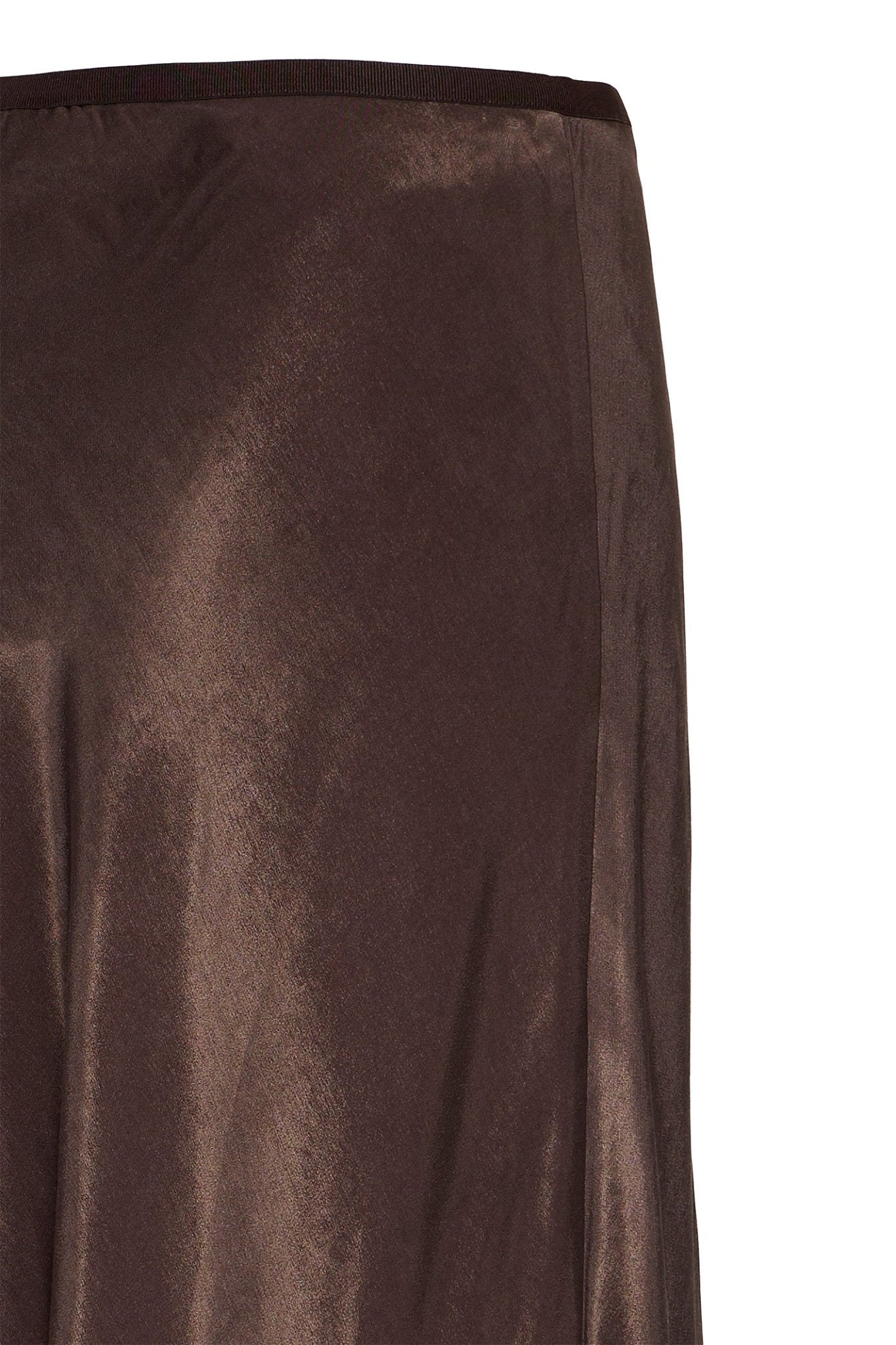 Fransa 20617291 FRSHINA Chocolate Torte Brown Satin Skirt - Dotique - Fransa