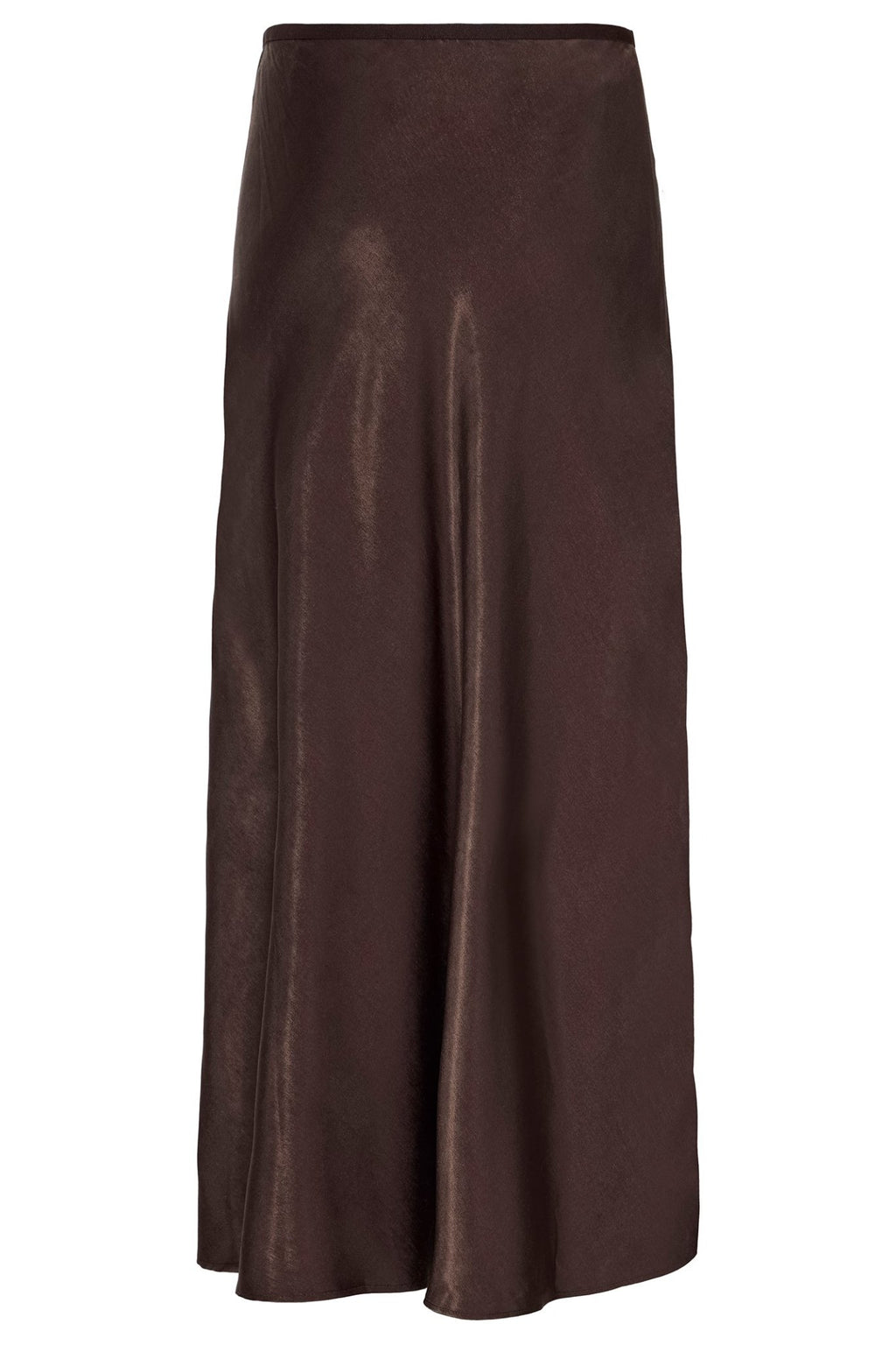 Fransa 20617291 FRSHINA Chocolate Torte Brown Satin Skirt - Dotique - Fransa
