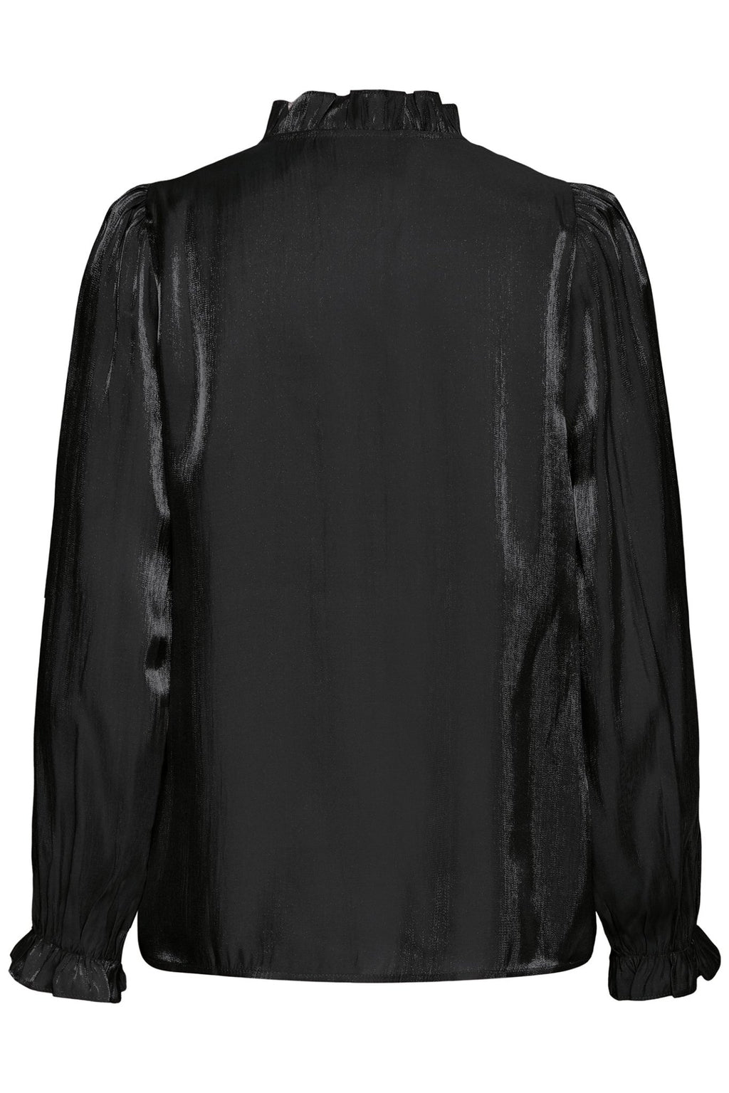 Fransa 20617297 FRYOLANDA Meteorite Black Satin Blouse - Dotique - Fransa