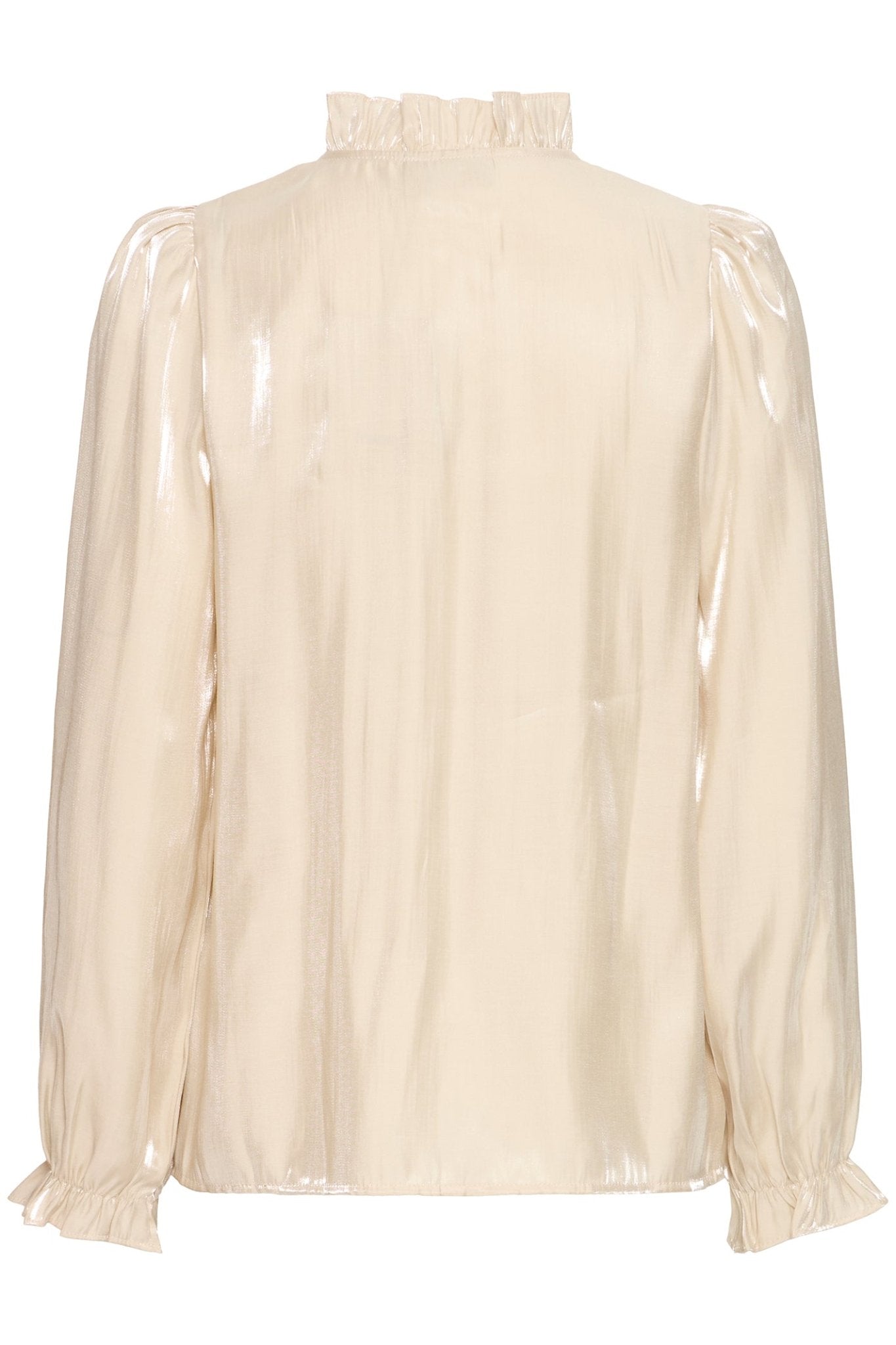 Fransa 20617297 FRYOLANDA Oyster Gray Satin Blouse - Dotique - Fransa