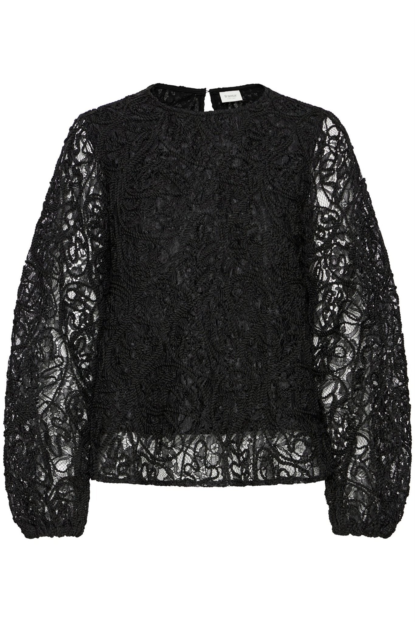 Fransa 20617313 FRSIRA Meteorite Black Lace Blouse - Dotique - Fransa