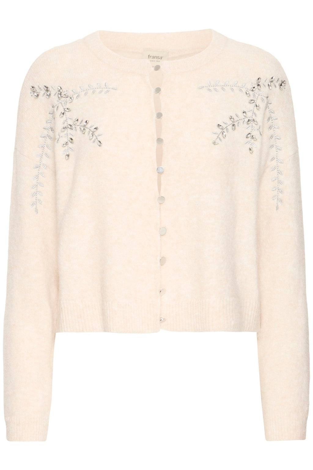 Fransa 20617317 FRKENDRA Oatmeal Melange Cardigan - Dotique - Fransa