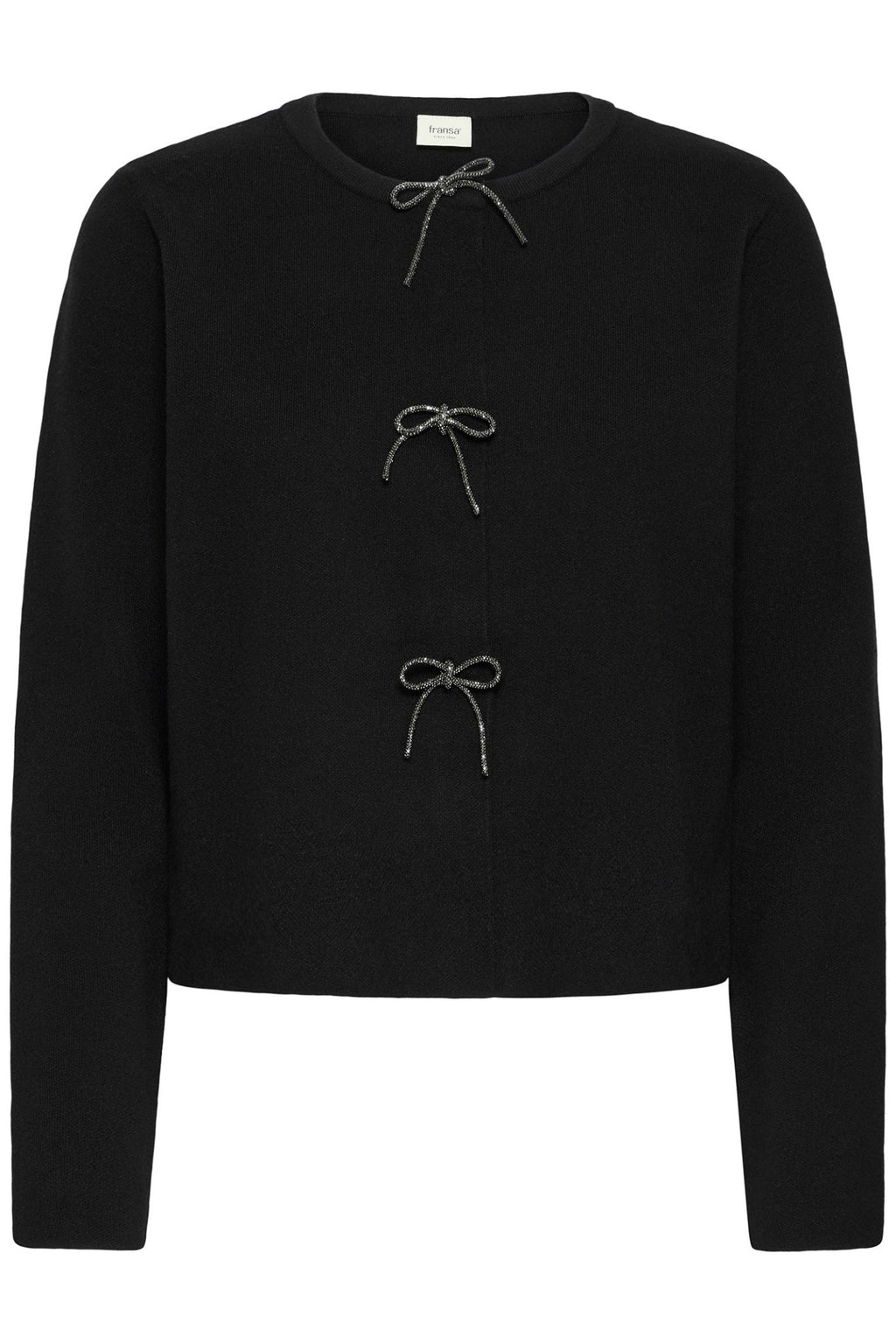 Fransa 20617318 FRSALLY Meteorite Black Cardigan - Dotique - Fransa