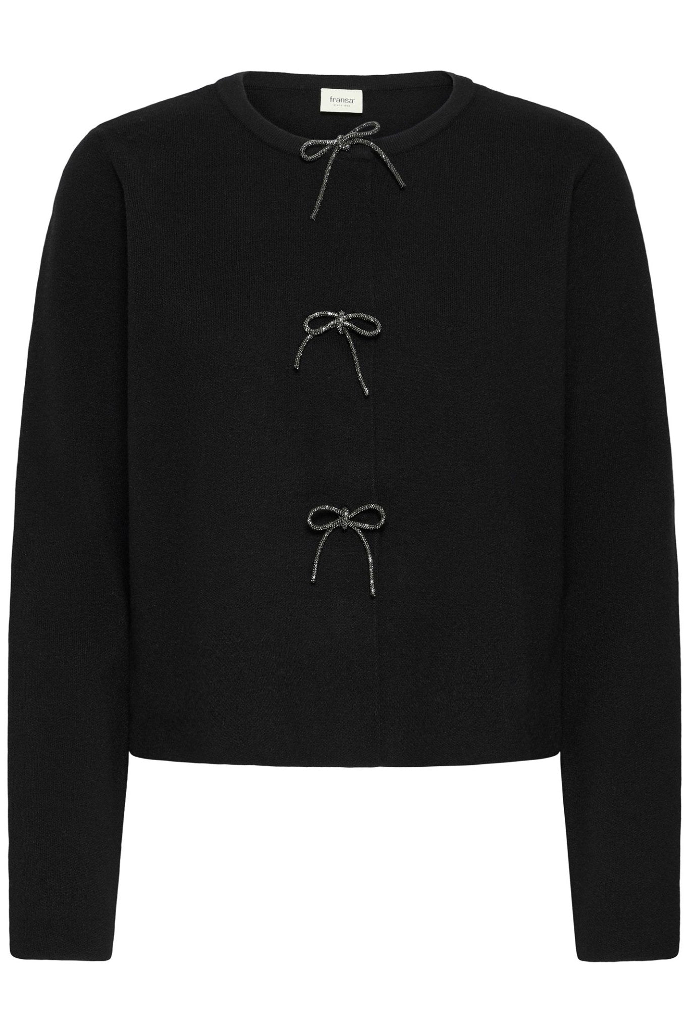 Fransa 20617318 FRSALLY Meteorite Black Cardigan - Dotique - Fransa