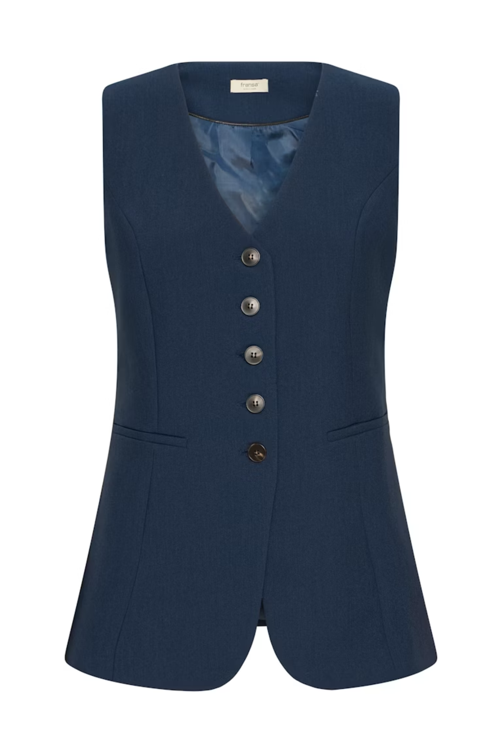 Fransa FRABIGAIL waistcoat in Navy Blazer – women’s tailored waistcoat – Dotique