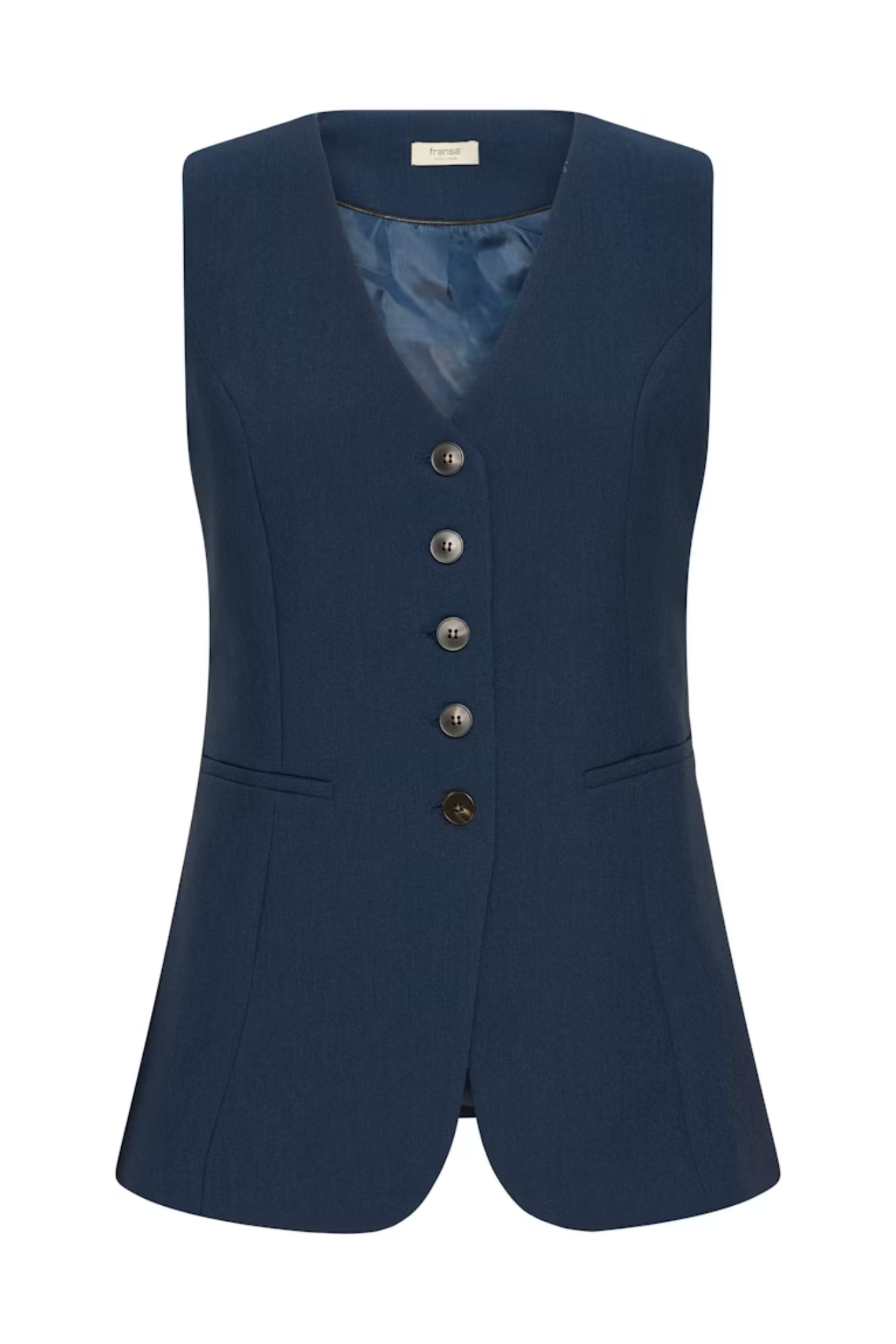 Fransa FRABIGAIL waistcoat in Navy Blazer – women’s tailored waistcoat – Dotique