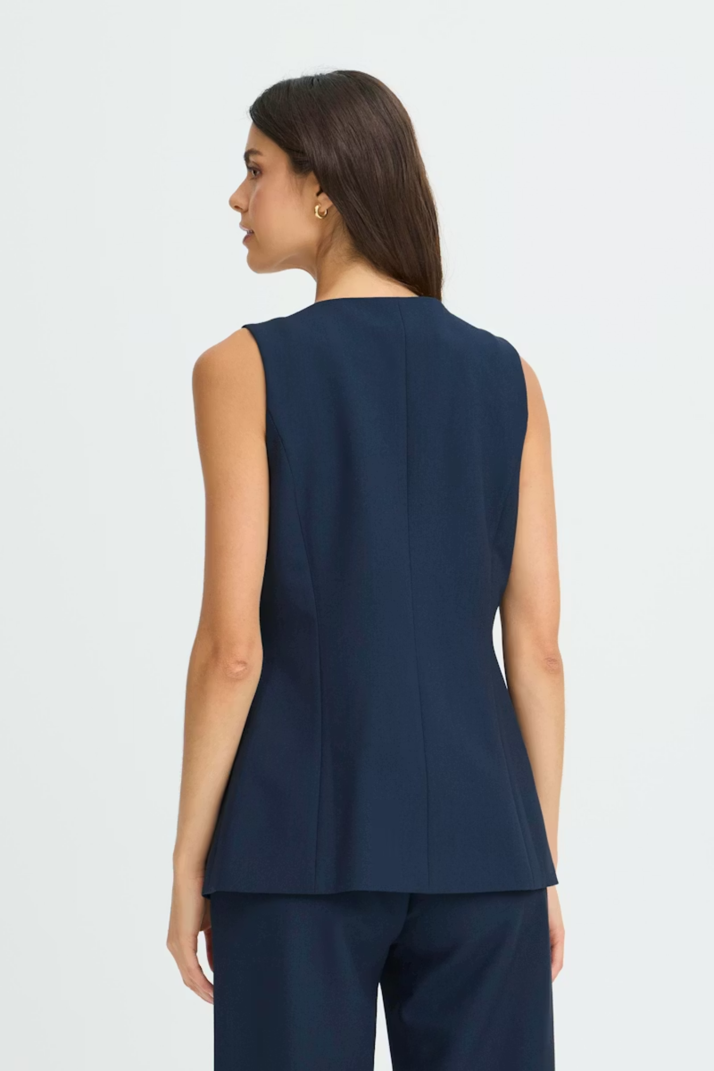 Fransa FRABIGAIL waistcoat in Navy Blazer – women’s tailored waistcoat – Dotique