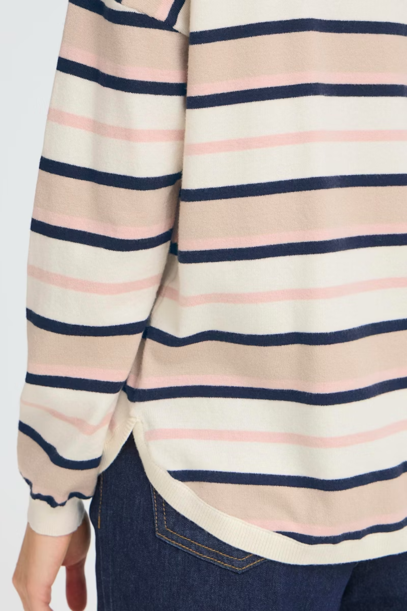 Fransa FRMELANI pullover in Rose Smoke Stripe – women’s knit jumper – Dotique