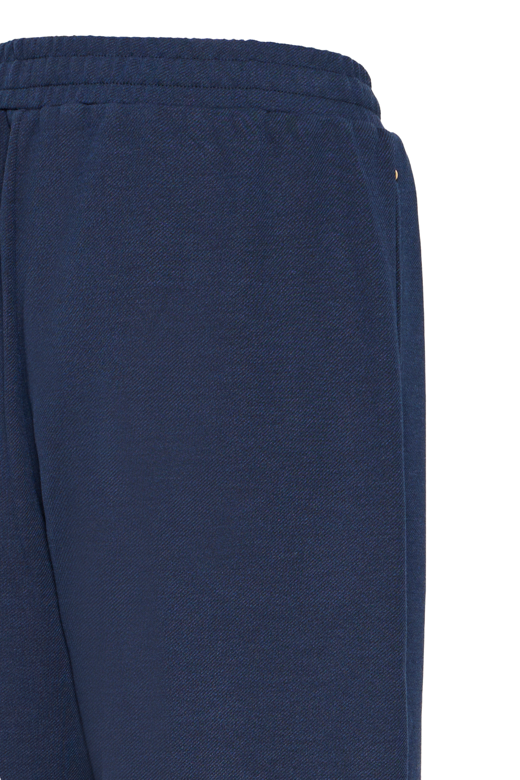 Fransa navy wide leg casual trousers with relaxed fit at Dotique
