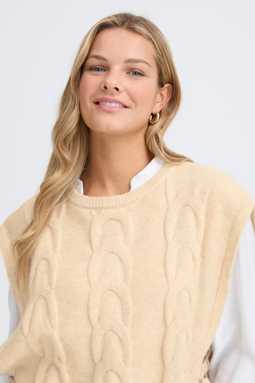 Fransa FRCALAN slipover style 20617640 in colour 1513061 – women’s knitted slipover at Dotique
