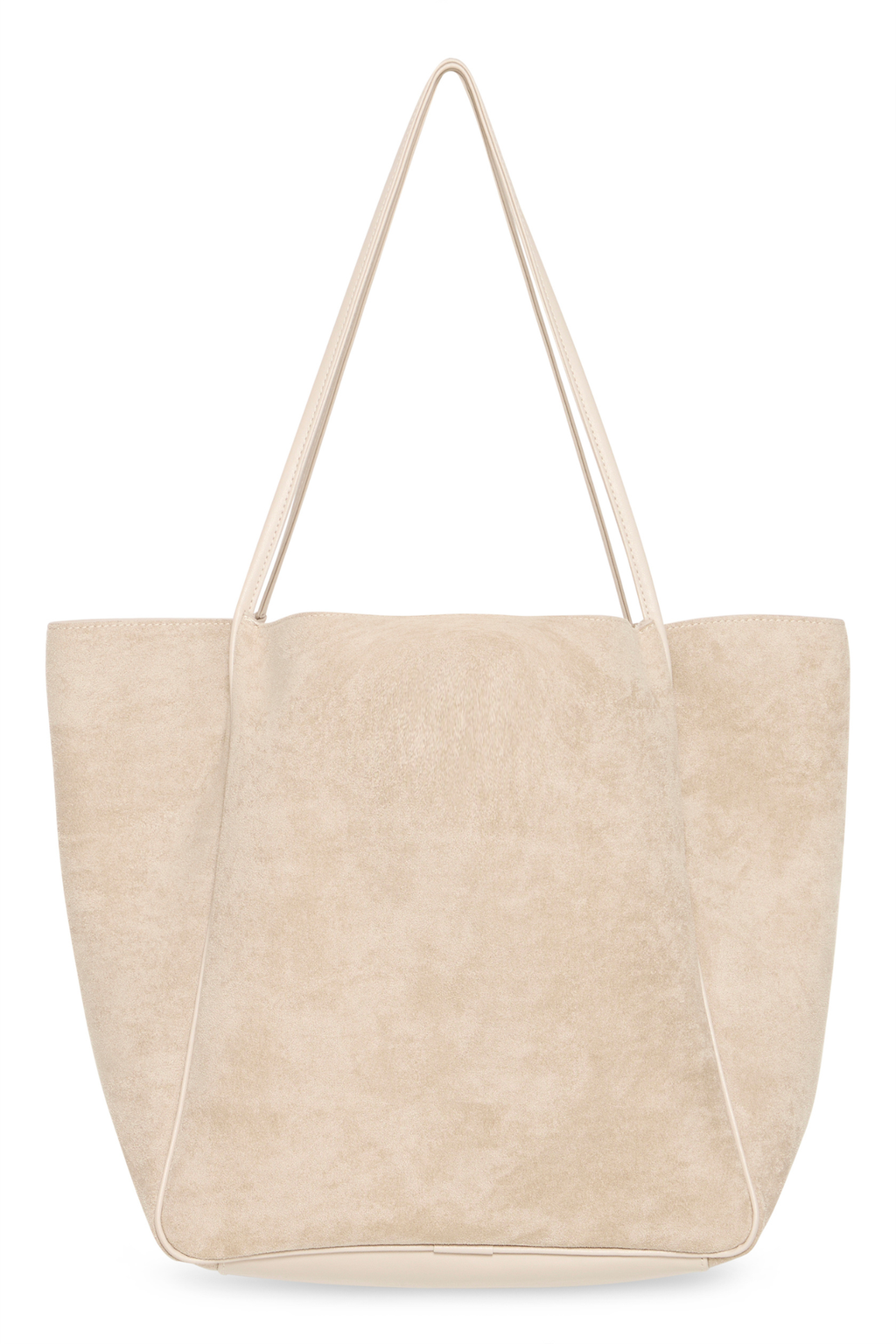 Fransa Oxford Tan faux suede bag with soft structured shape at Dotique