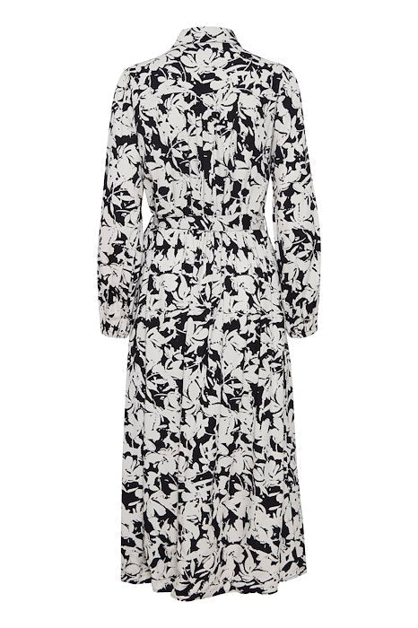 Fransa FRCINA DR 1 Black Mix Shirt Dress Back View