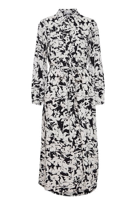 Fransa FRCINA DR 1 Black Mix Shirt Dress Front View