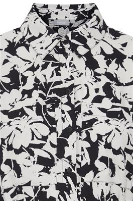 Fransa FRCINA DR 1 Black Mix Shirt Dress Detail