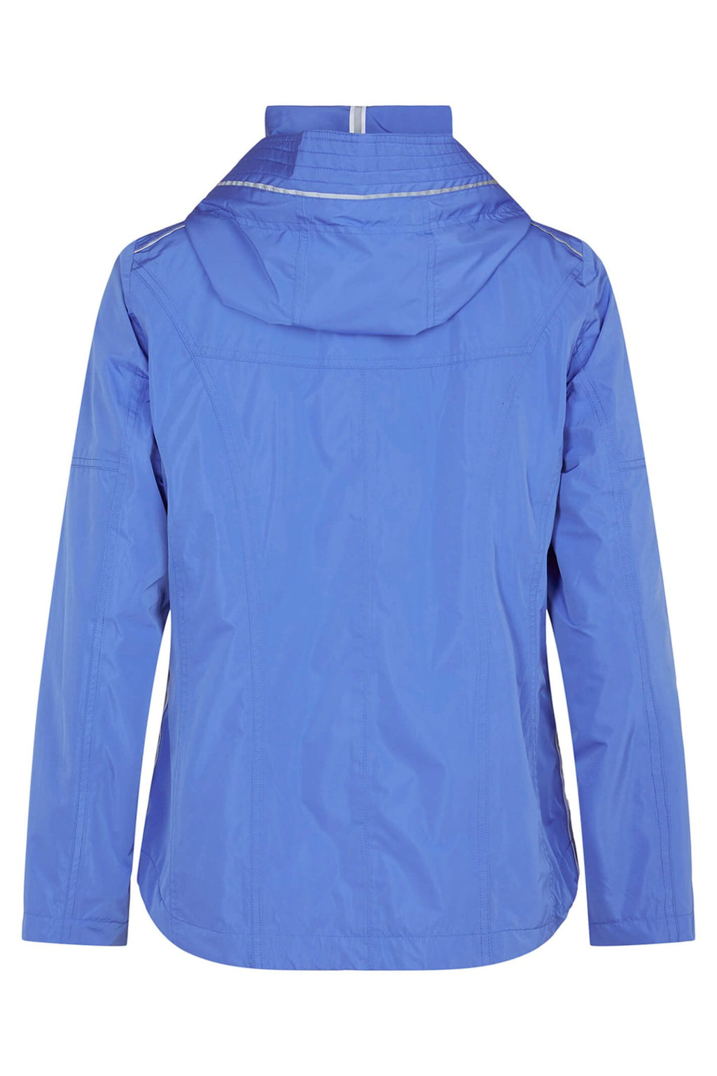 Fransen 455-162-60 Blue High Neck Jacket With Hood - Dotique