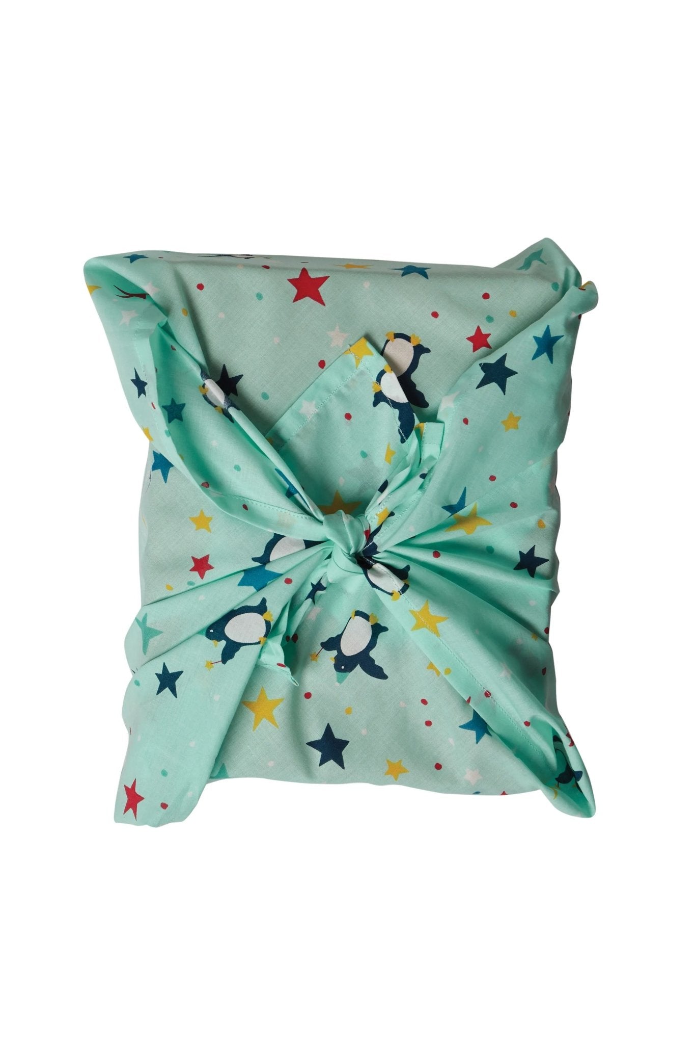 Frugi Furoshiki Penguin Starry Sky Children's Fabric Gift Wrap - Dotique - frugi